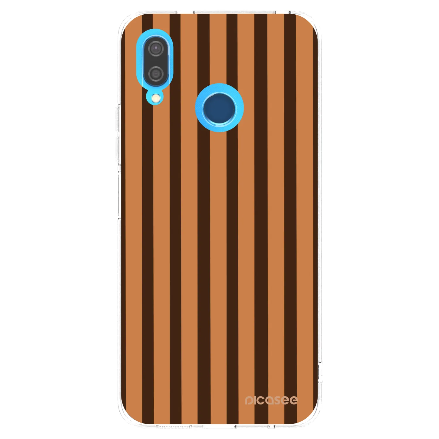 Picasee Huawei P20 Lite Hülle - Transparentes Silikon - Caramel lines