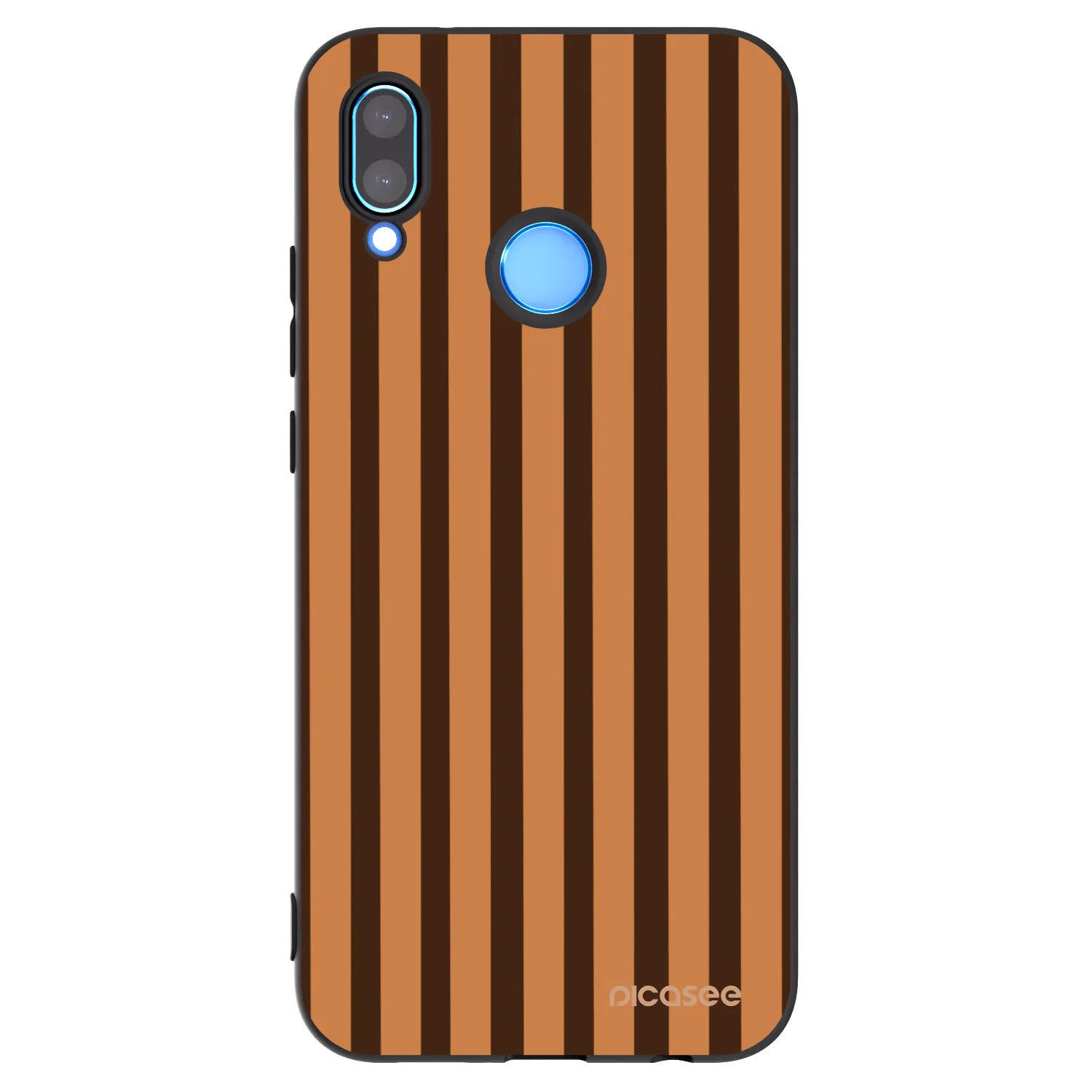 Picasee Huawei P20 Lite Hülle - Schwarzes Silikon - Caramel lines