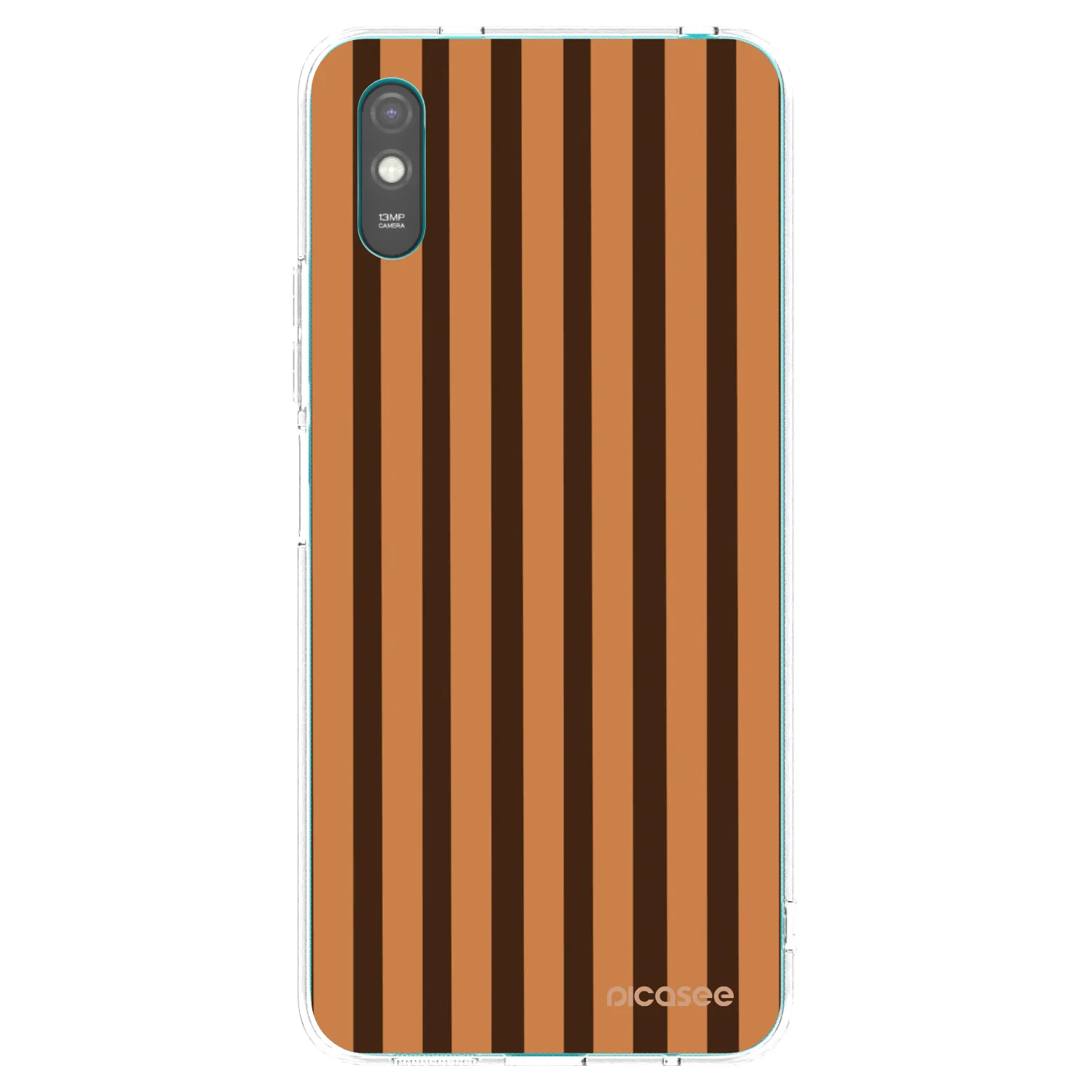 Picasee Xiaomi Redmi 9AT Hülle - Transparentes Silikon - Caramel lines