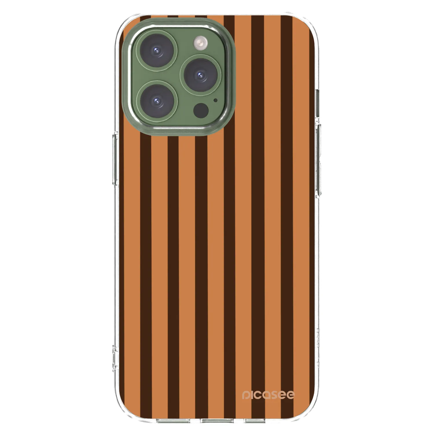 Picasee Apple iPhone 13 Pro Hülle - Transparentes Silikon - Caramel lines
