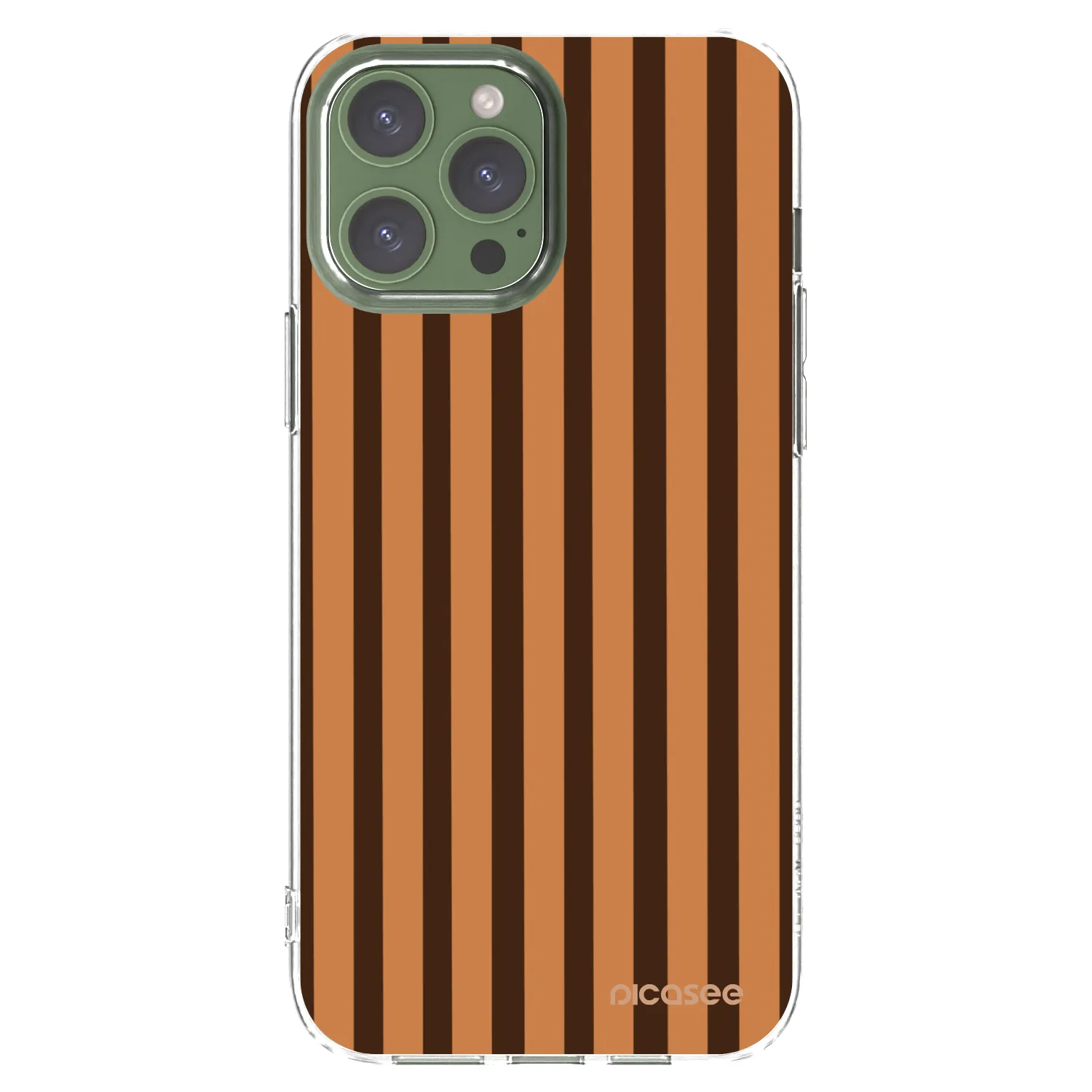 Picasee Apple iPhone 13 Pro Max Hülle - Transparentes Silikon - Caramel lines