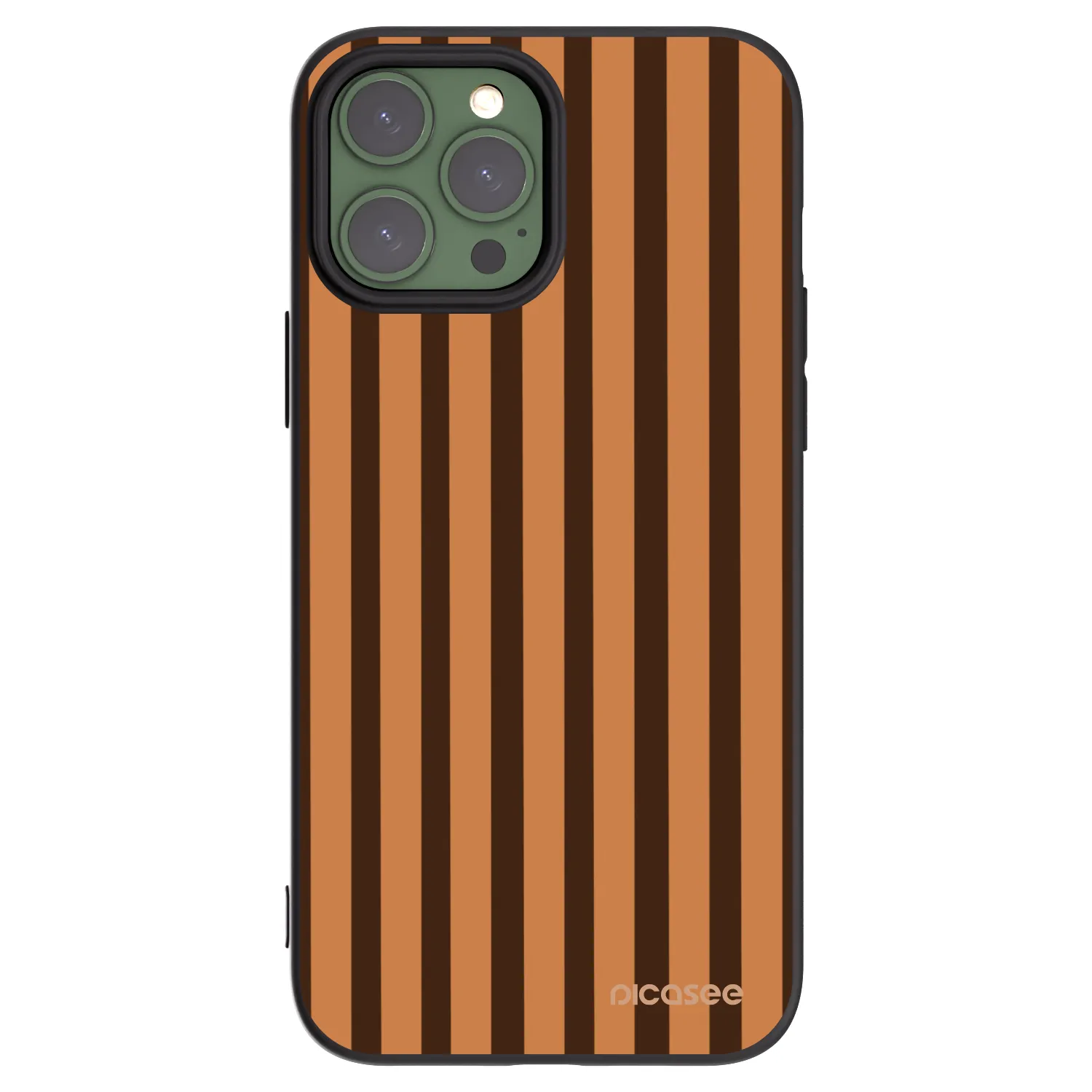 Picasee Apple iPhone 13 Pro Max Hülle - Schwarzes Silikon - Caramel lines