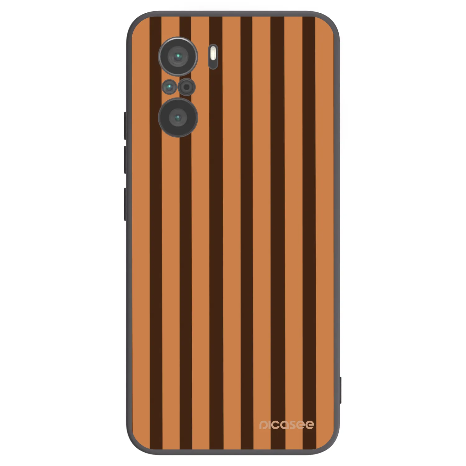 Picasee Xiaomi Poco F3 Hülle - Schwarzes Silikon - Caramel lines