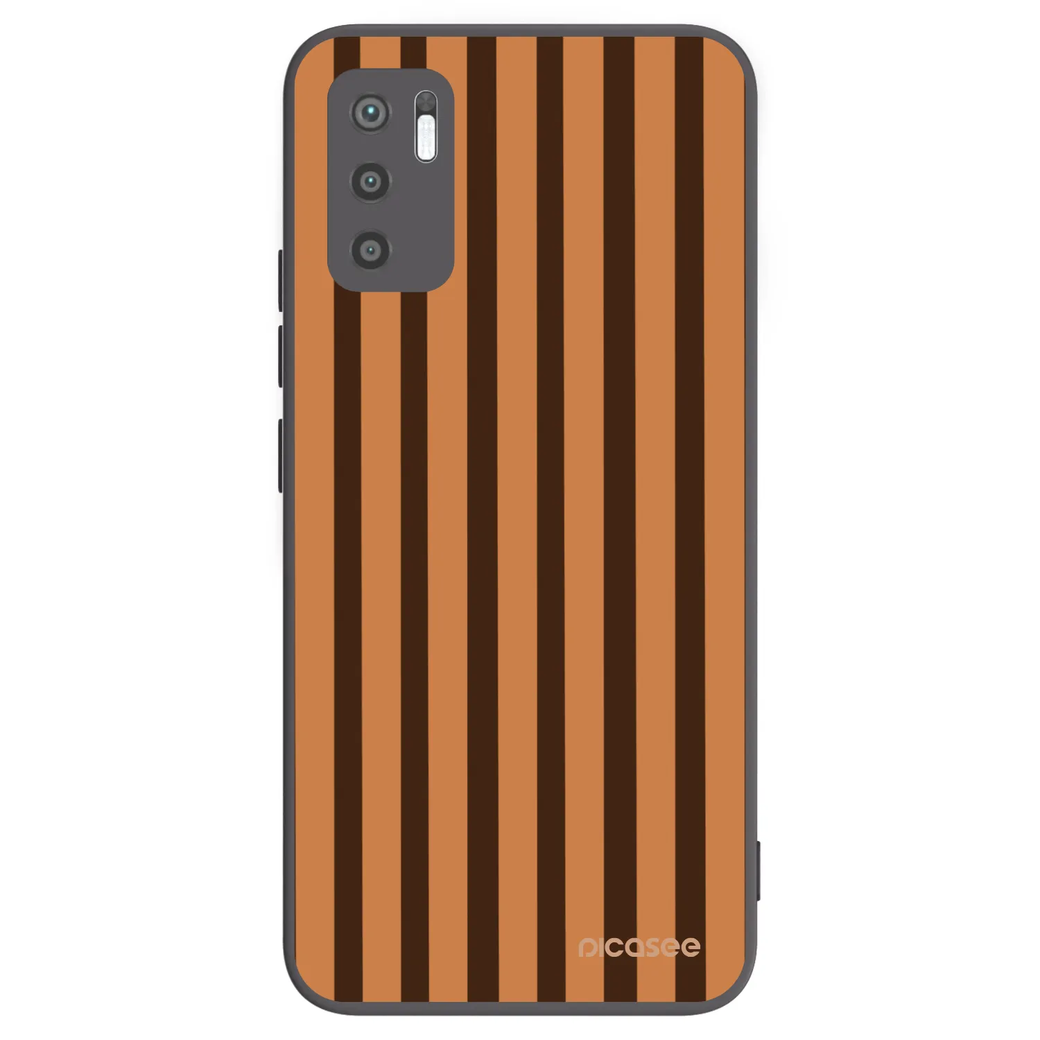 Picasee Xiaomi Redmi Note 10 5G Hülle - Schwarzes Silikon - Caramel lines
