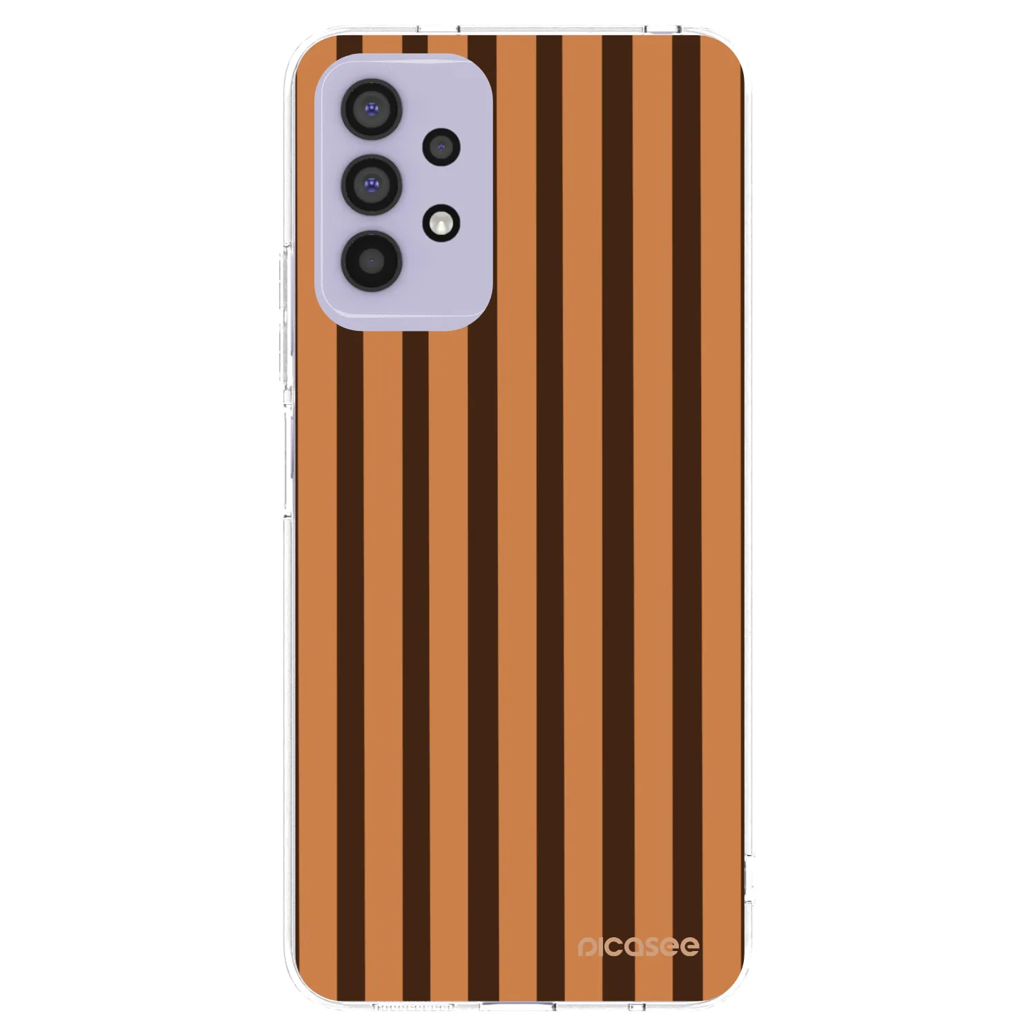 Picasee Samsung Galaxy A32 4G SM-A325F Hülle - Transparentes Silikon - Caramel lines