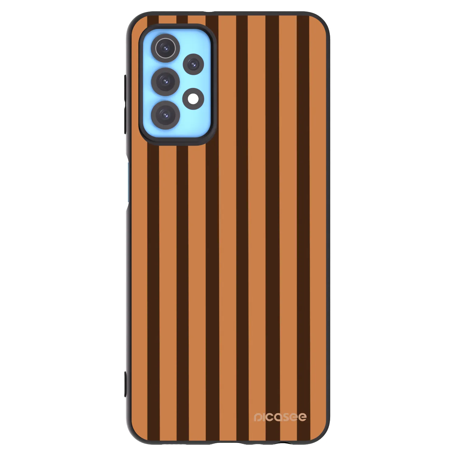 Picasee Samsung Galaxy A32 4G SM-A325F Hülle - Schwarzes Silikon - Caramel lines