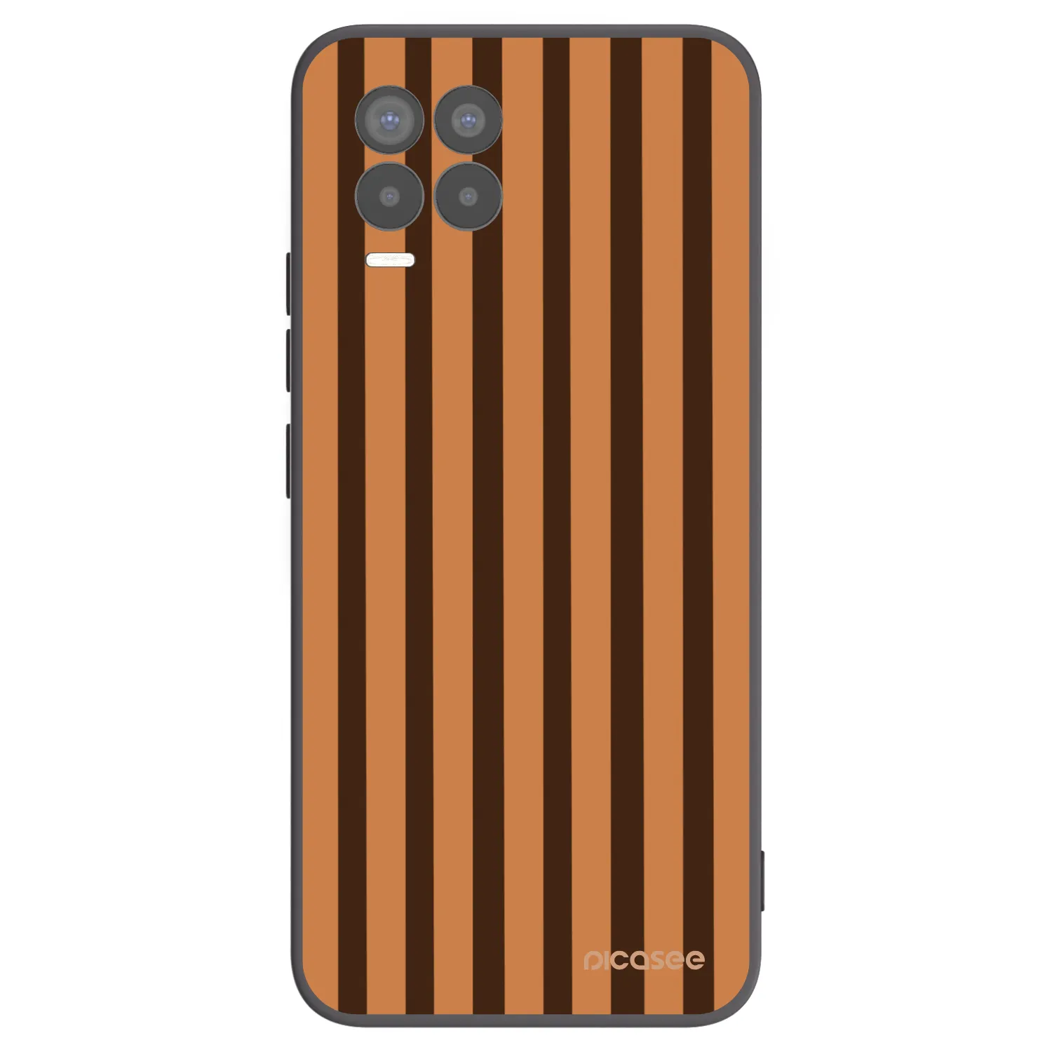 Picasee Realme 8 Pro Hülle - Schwarzes Silikon - Caramel lines