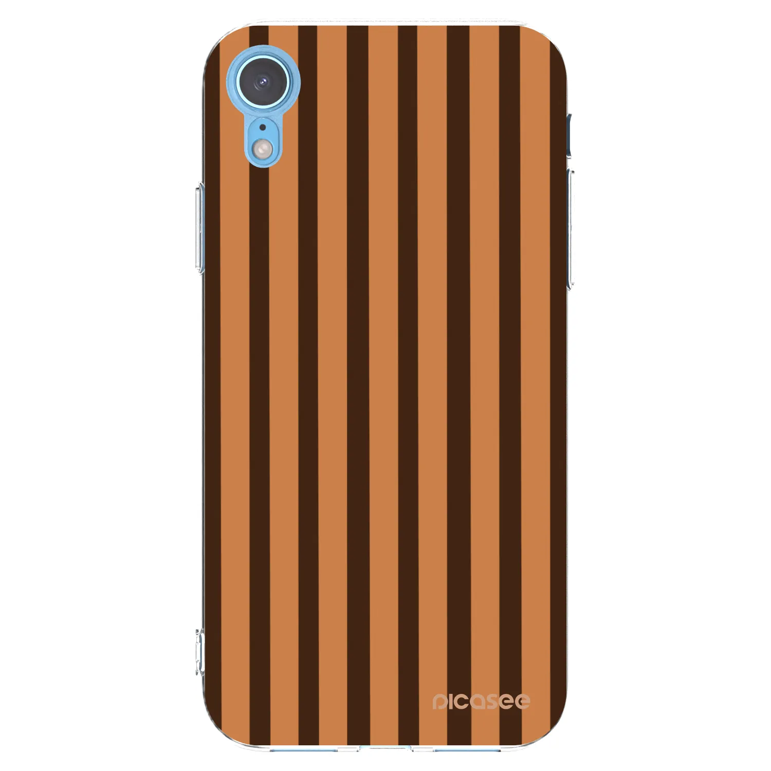 Picasee Apple iPhone XR Hülle - Transparentes Silikon - Caramel lines