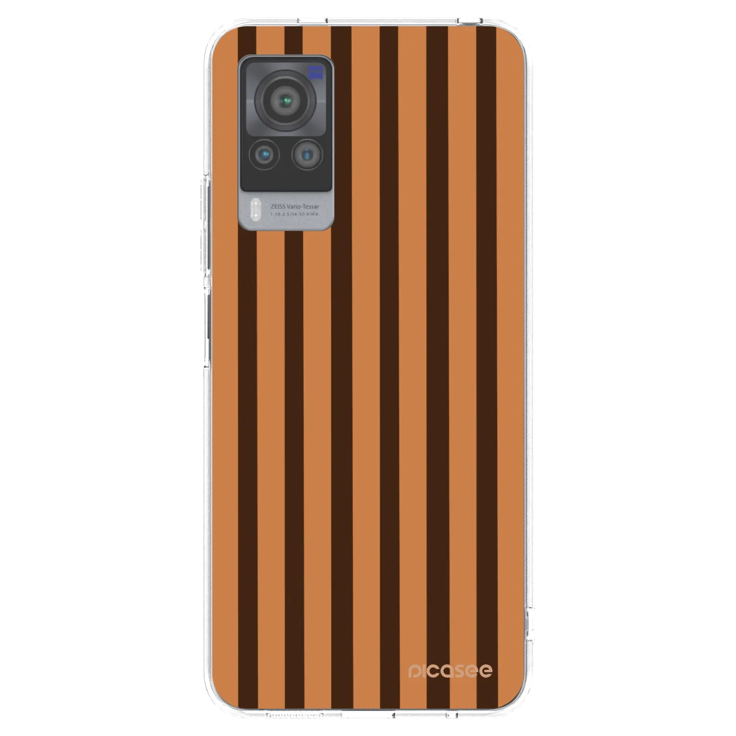 Picasee Vivo X60 Pro 5G Hülle - Transparentes Silikon - Caramel lines