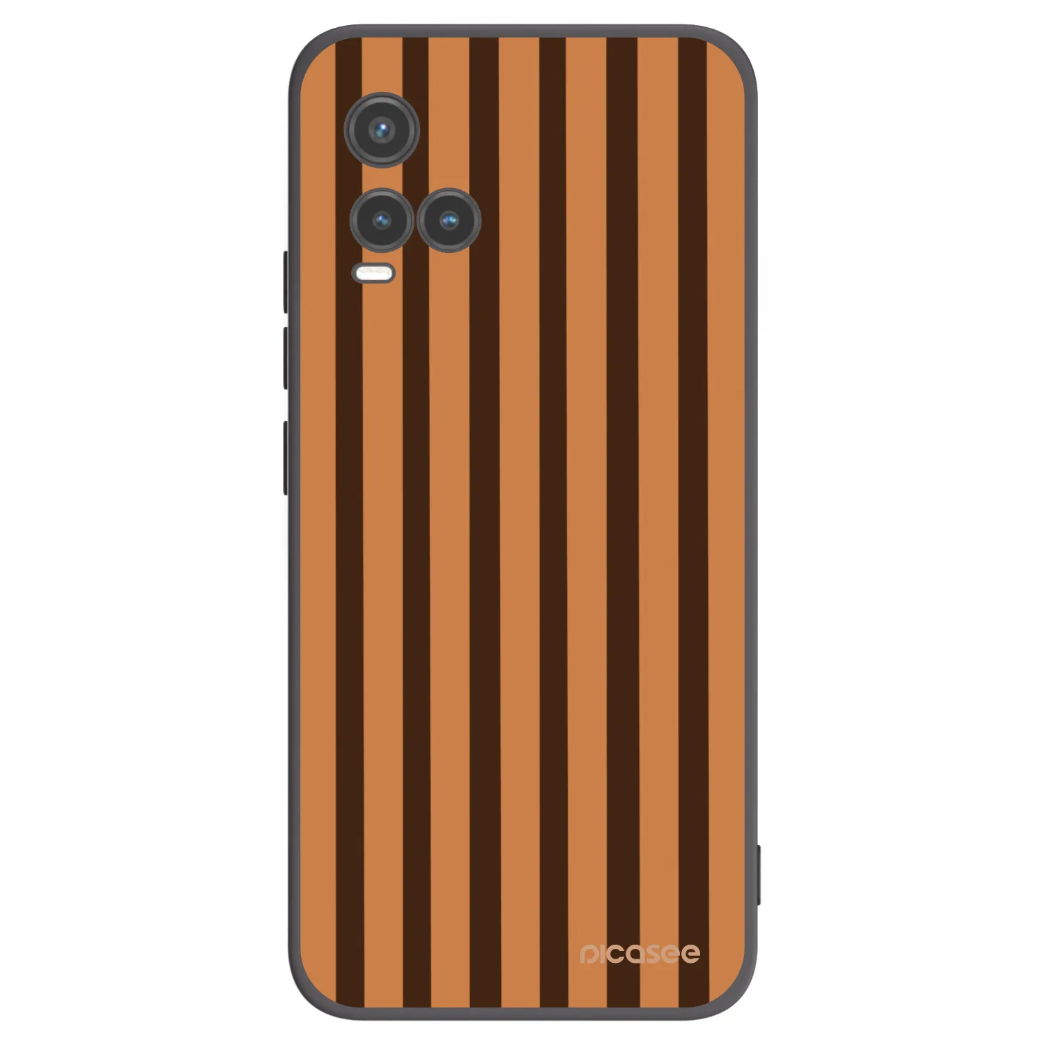 Picasee Vivo Y33s Hülle - Schwarzes Silikon - Caramel lines