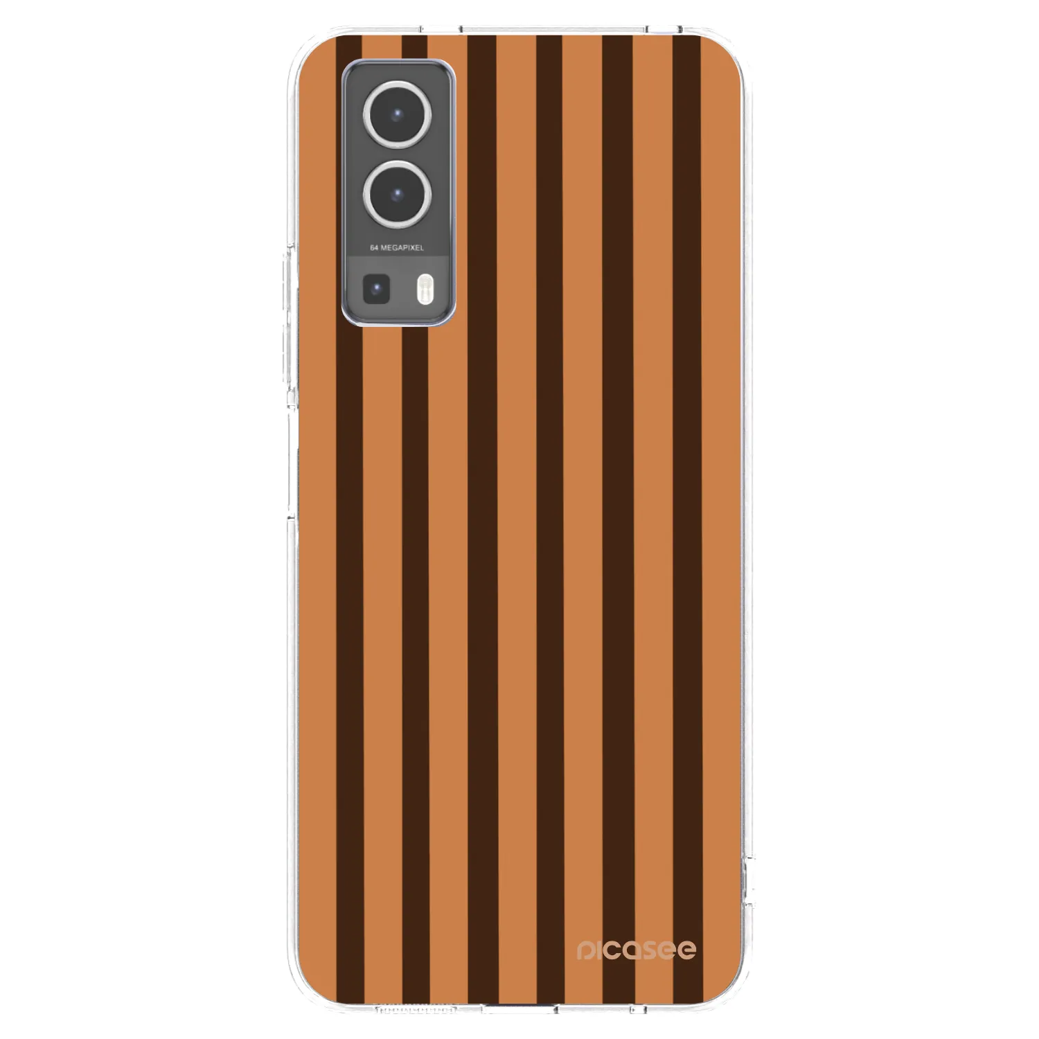 Picasee Vivo Y72 5G Hülle - Transparentes Silikon - Caramel lines