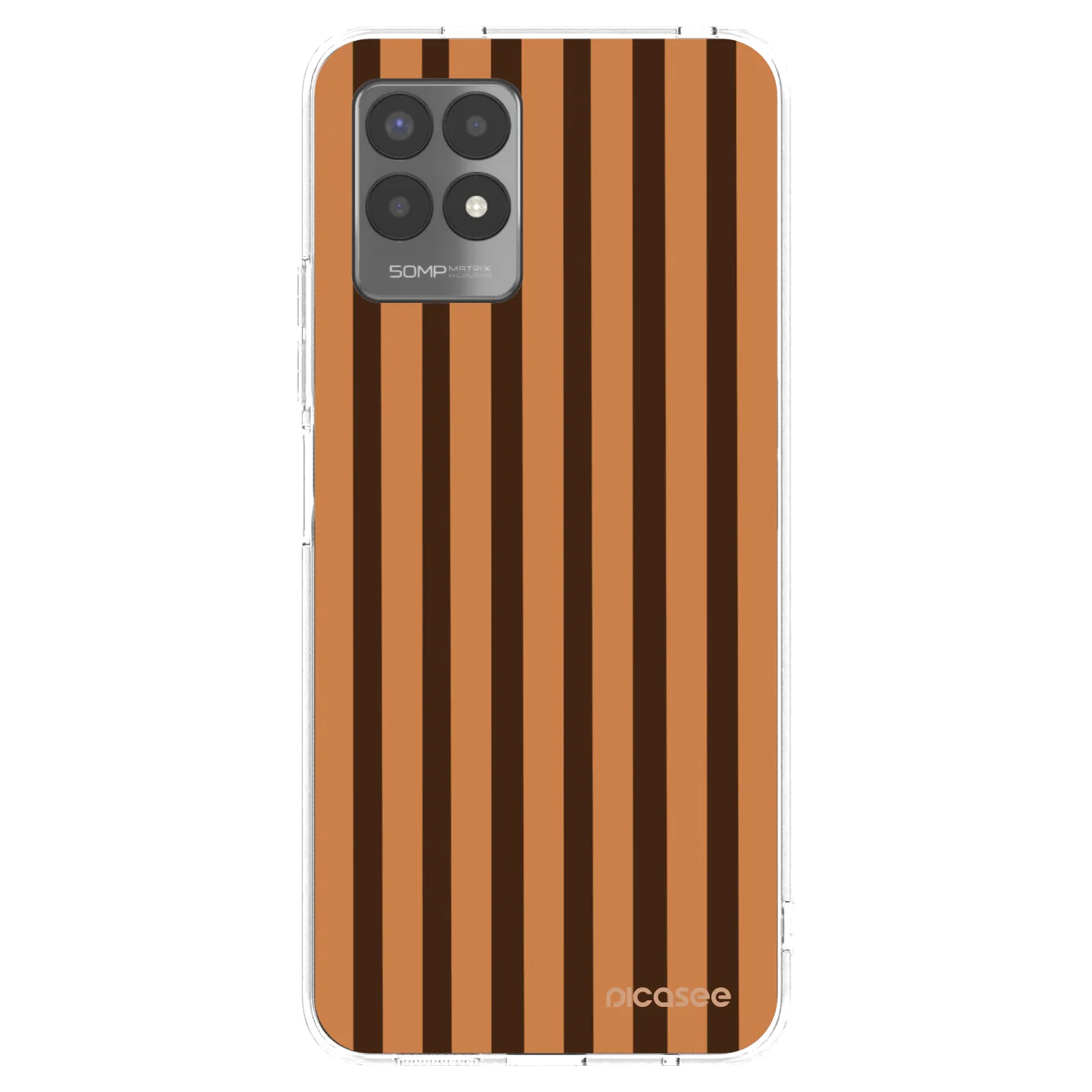 Picasee Realme 8i Hülle - Transparentes Silikon - Caramel lines