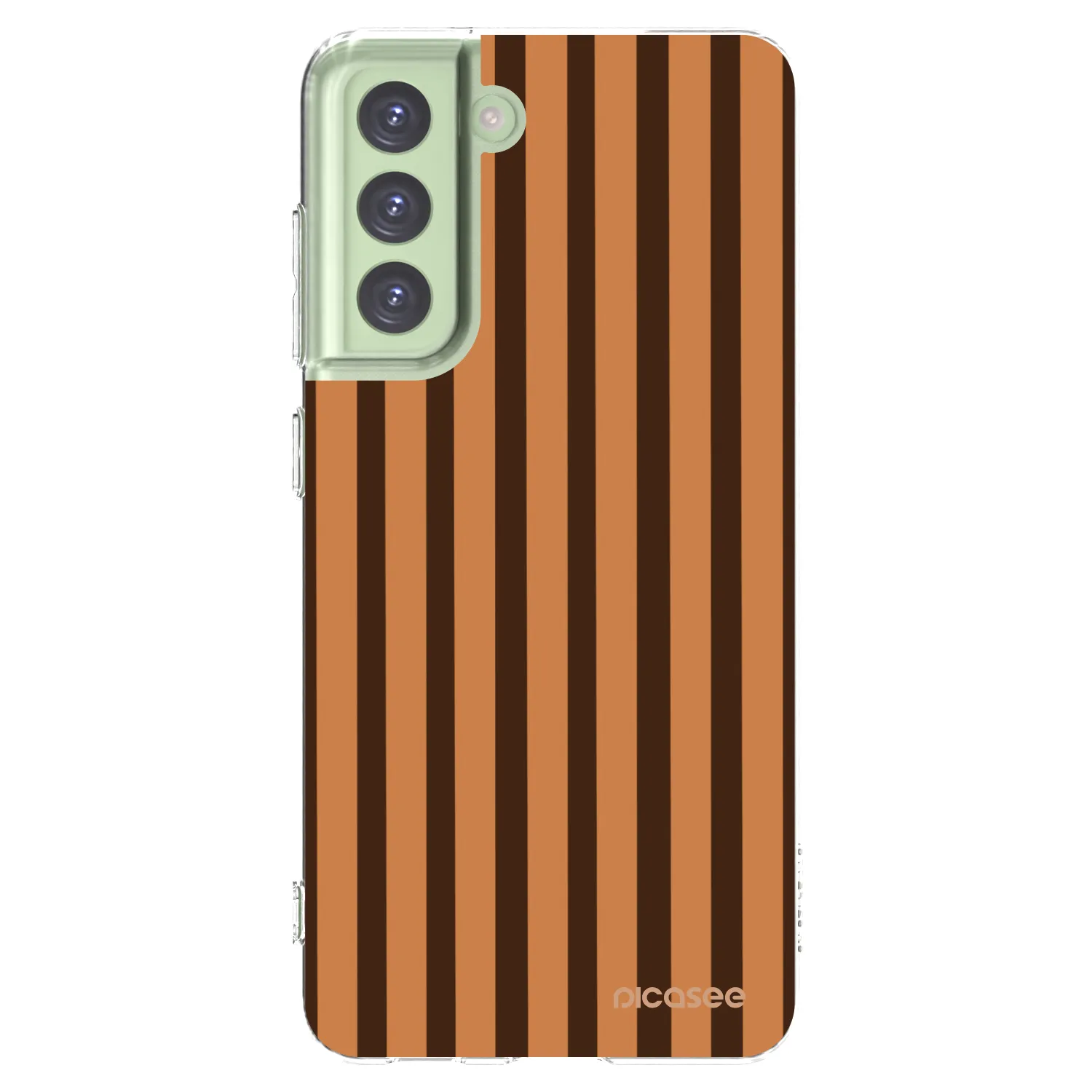 Picasee Samsung Galaxy S21 FE 5G Hülle - Transparentes Silikon - Caramel lines