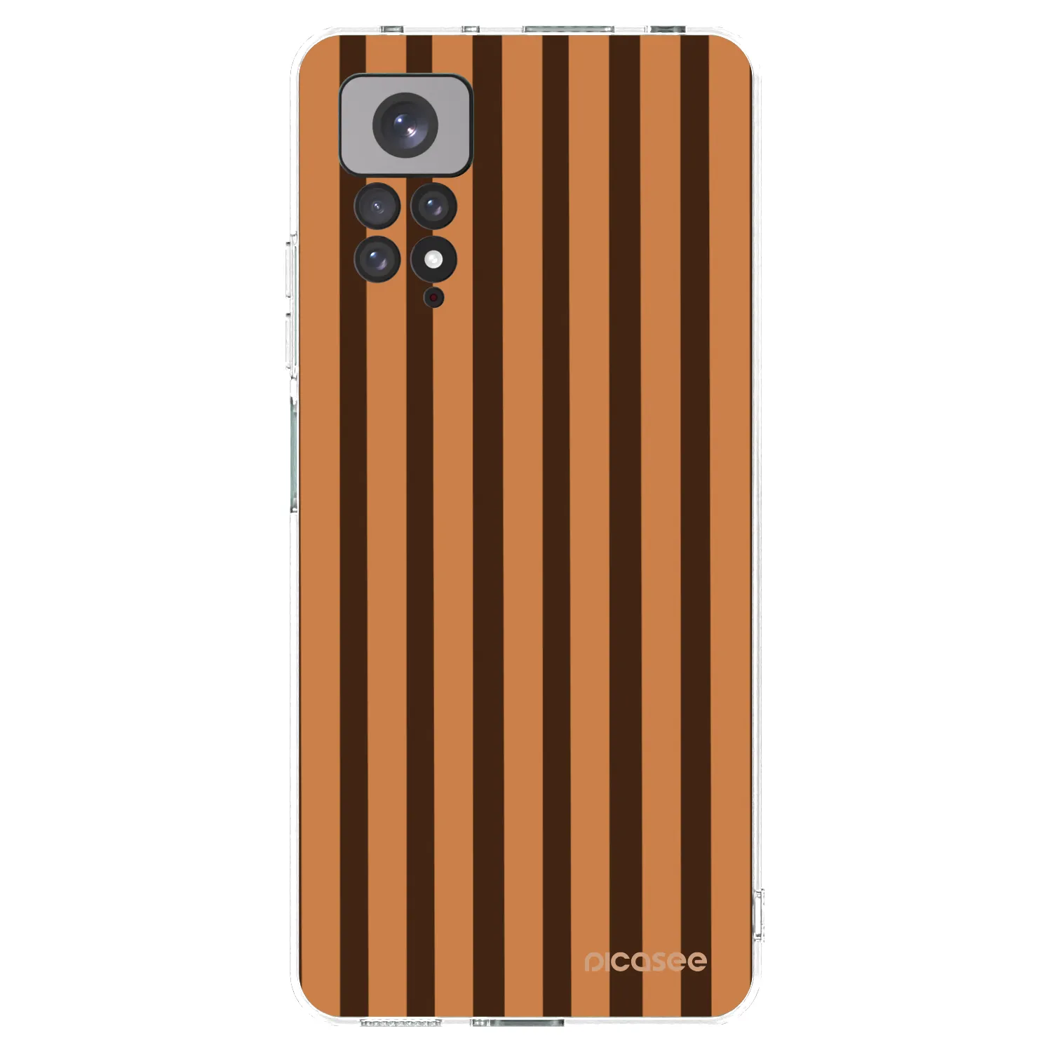Picasee Xiaomi Redmi Note 11 Hülle - Transparentes Silikon - Caramel lines
