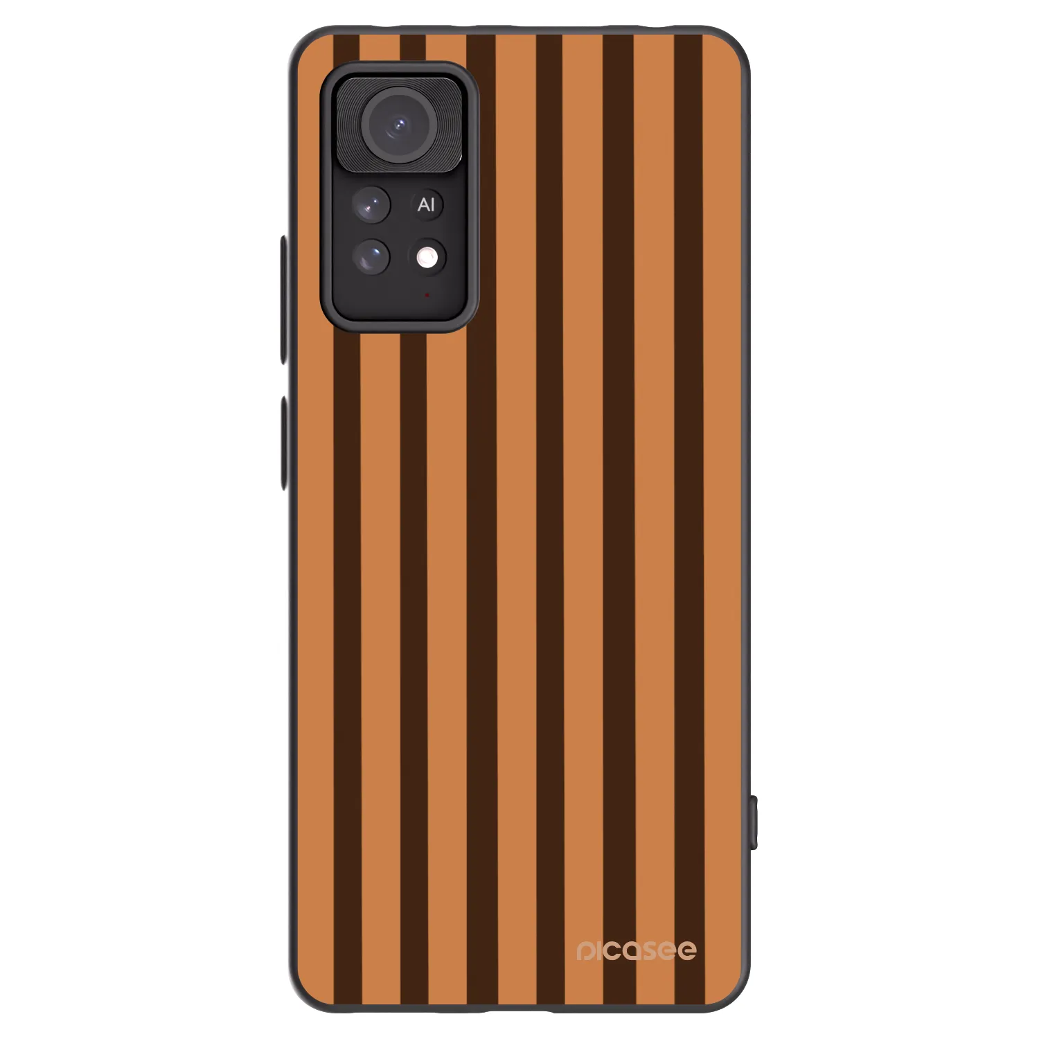 Picasee Xiaomi Redmi Note 11 Pro Hülle - Schwarzes Silikon - Caramel lines