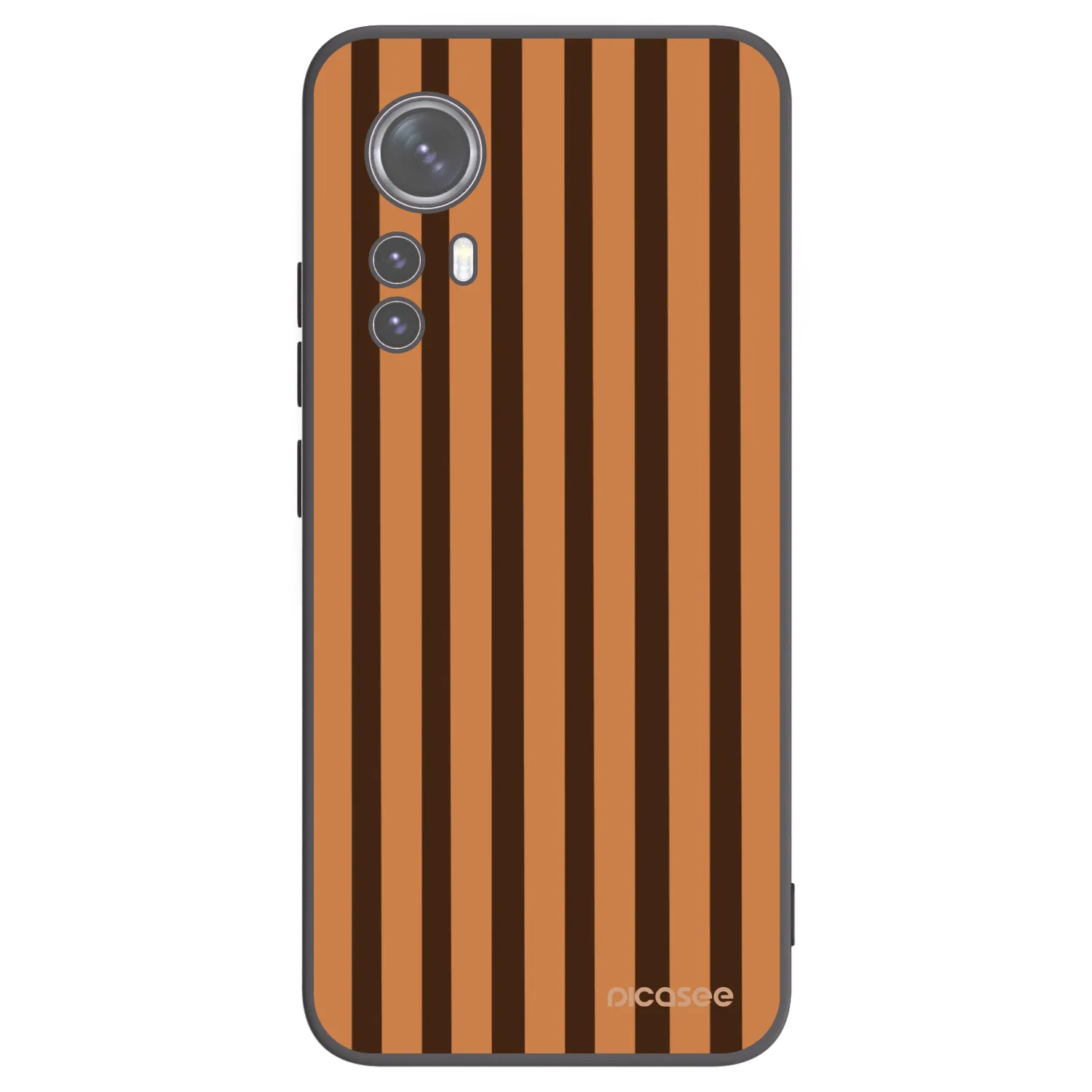 Picasee Xiaomi 12 Hülle - Schwarzes Silikon - Caramel lines