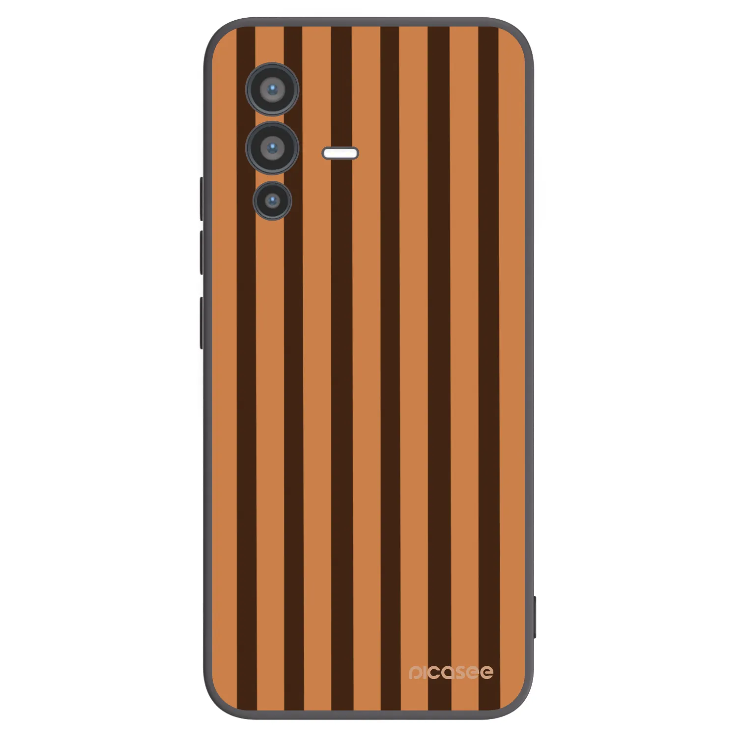 Picasee Vivo V23 5G Hülle - Schwarzes Silikon - Caramel lines