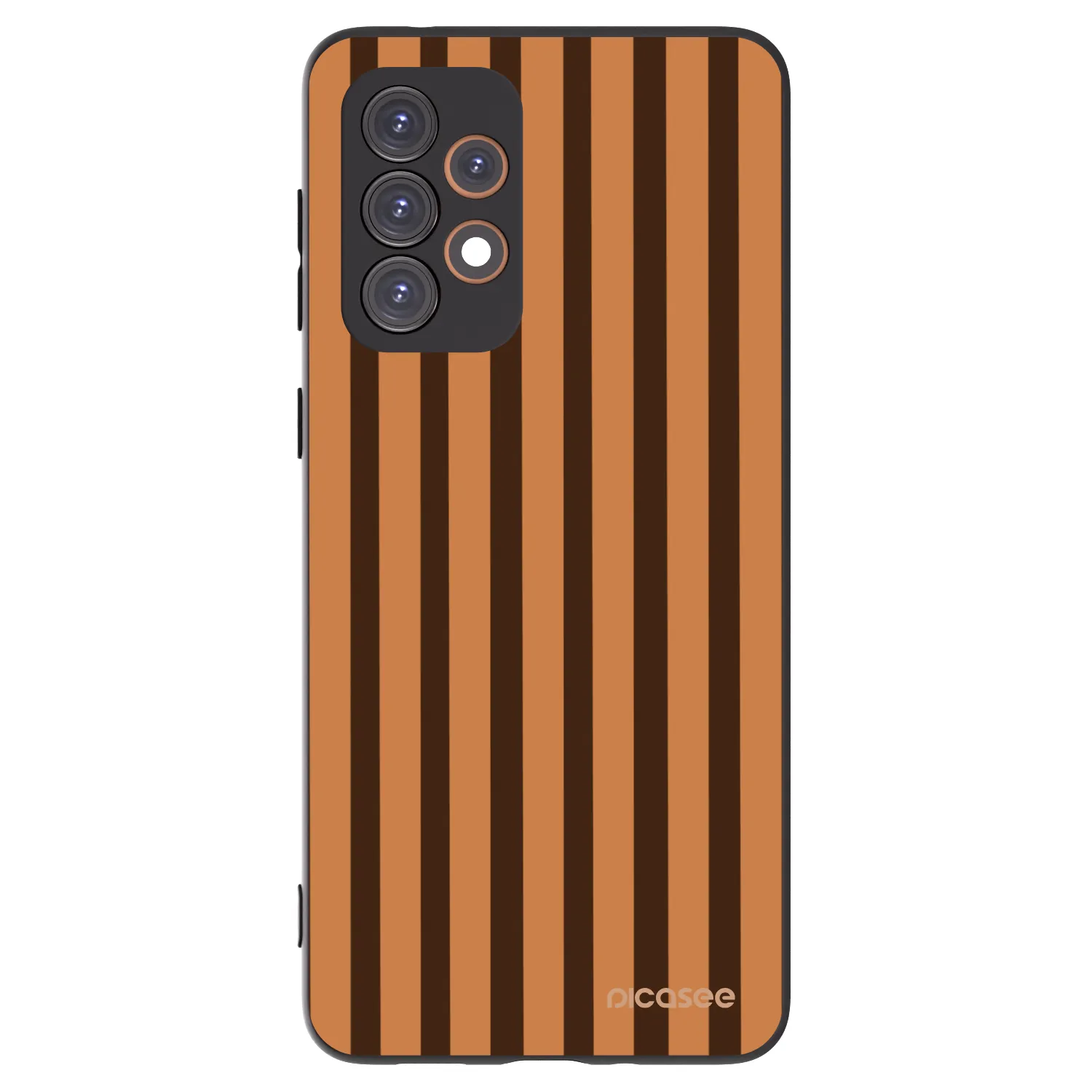 Picasee Samsung Galaxy A33 5G A336 Hülle - Schwarzes Silikon - Caramel lines
