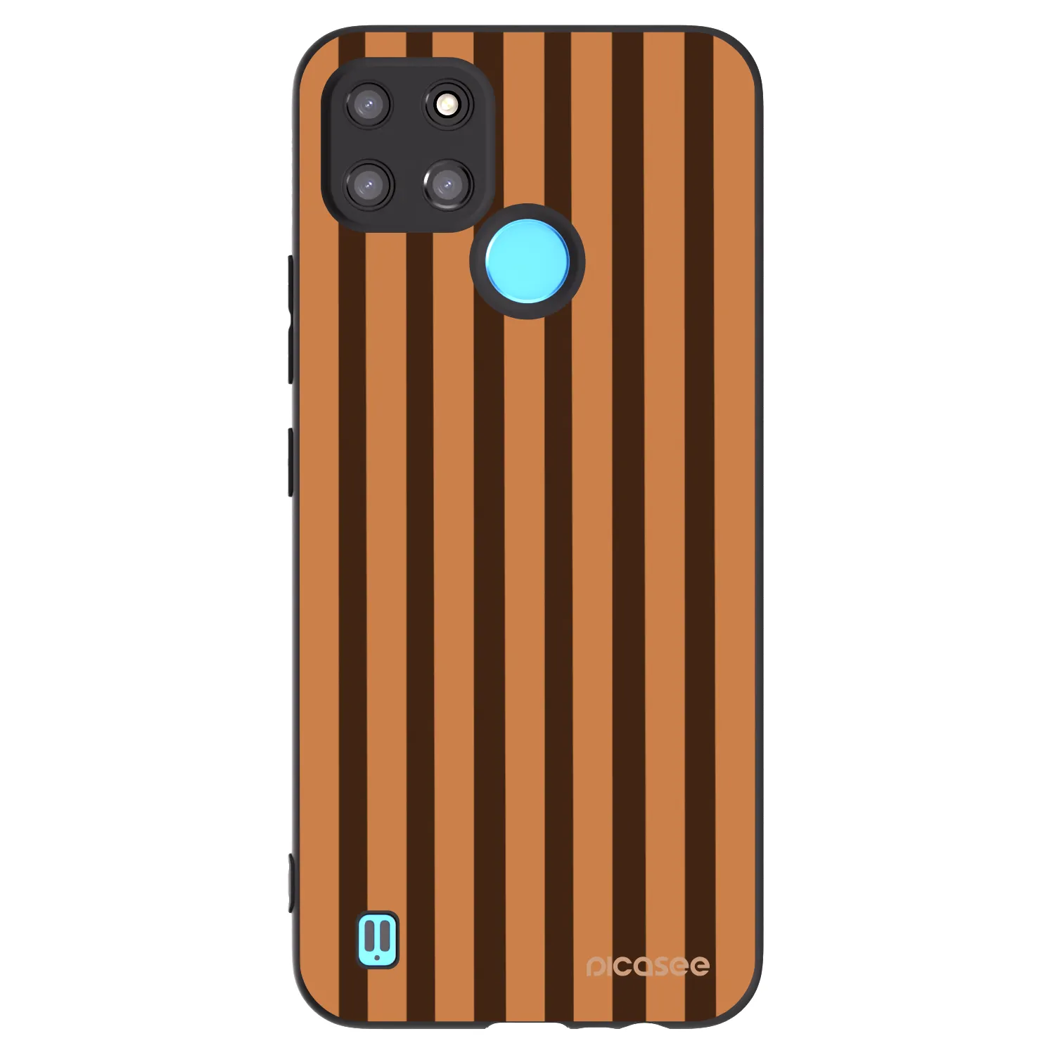 Picasee Realme C21Y Hülle - Schwarzes Silikon - Caramel lines