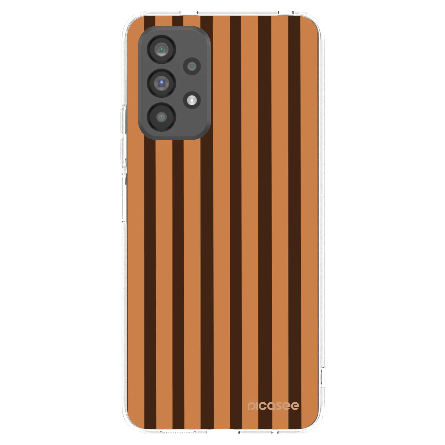 Picasee Samsung Galaxy A73 5G Hülle - Transparentes Silikon - Caramel lines