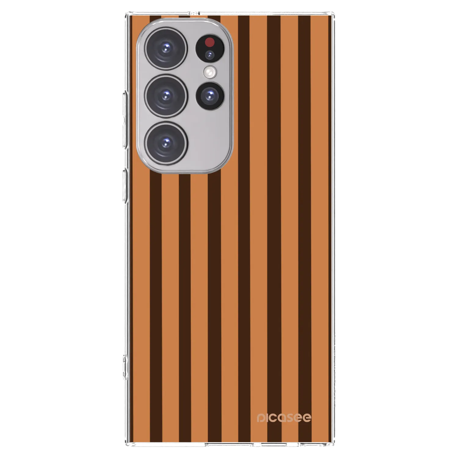 Picasee Samsung Galaxy S23 Ultra 5G Hülle - Transparentes Silikon - Caramel lines