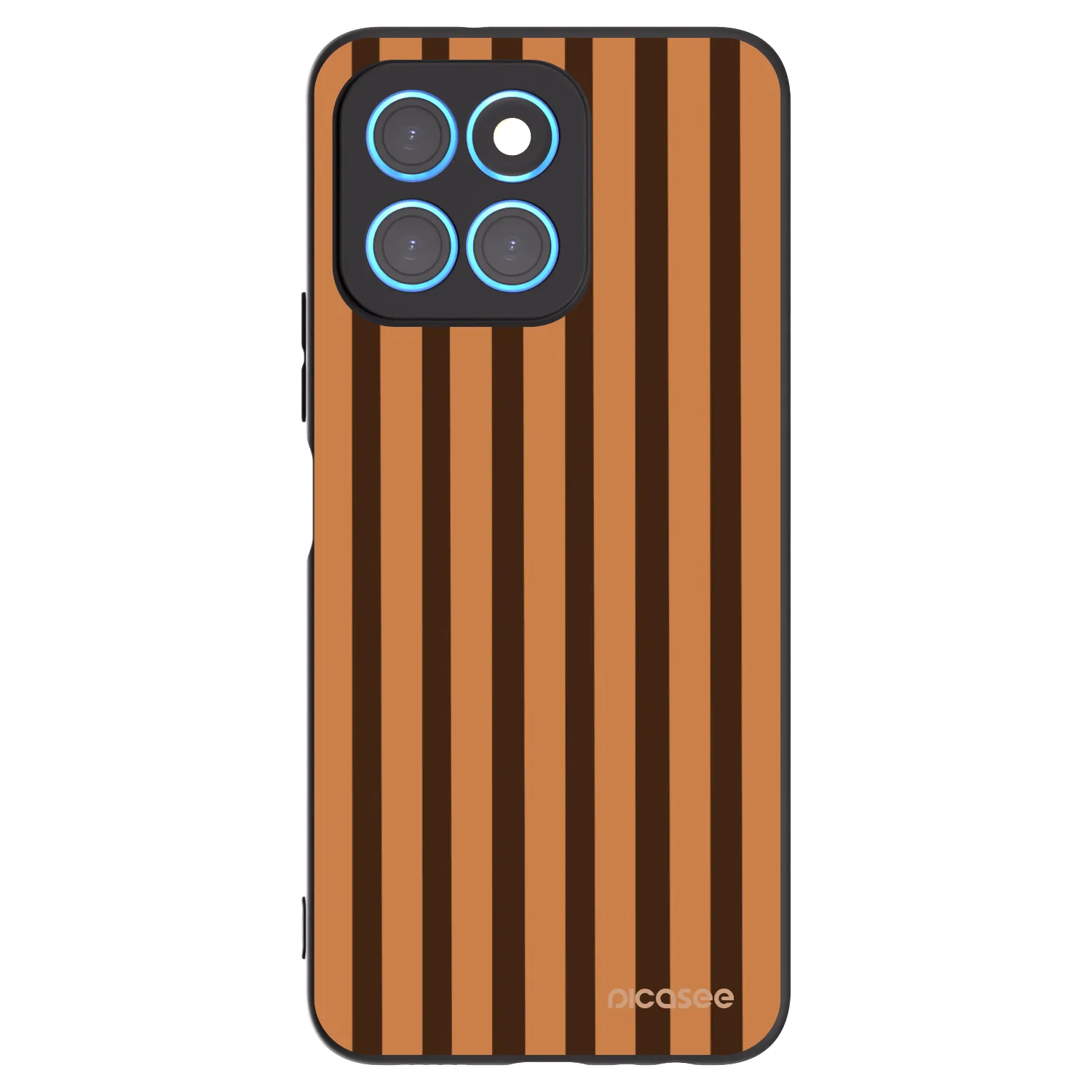 Picasee Honor X8 5G Hülle - Schwarzes Silikon - Caramel lines