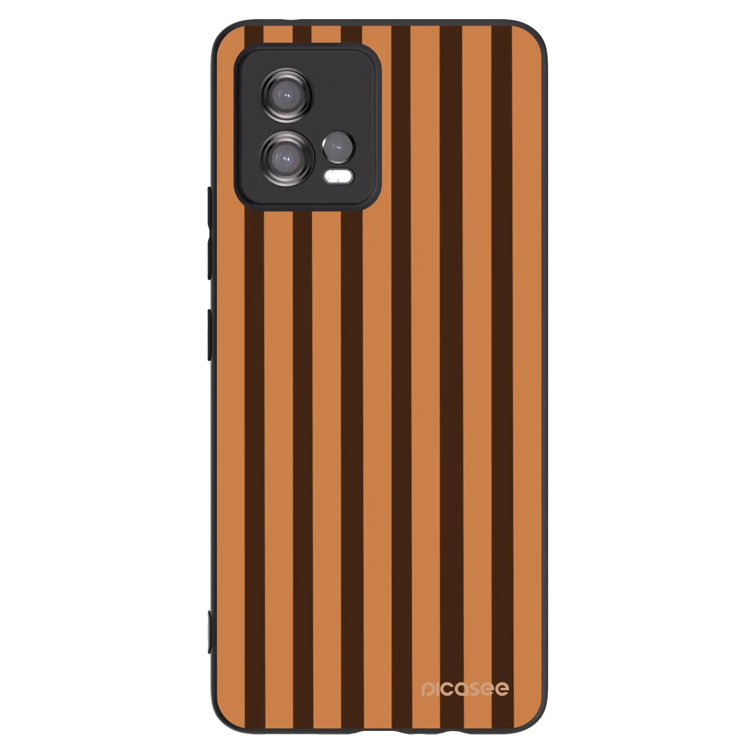 Picasee Motorola Moto G72 Hülle - Schwarzes Silikon - Caramel lines