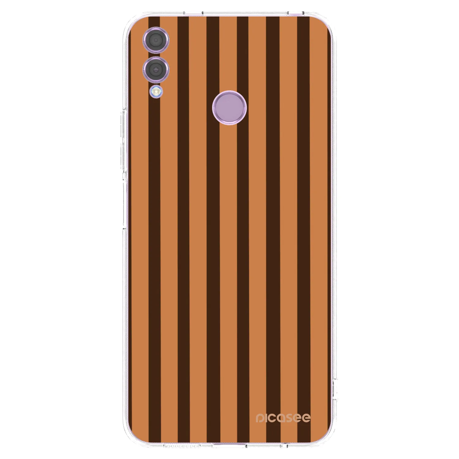 Picasee Honor 8X Hülle - Transparentes Silikon - Caramel lines