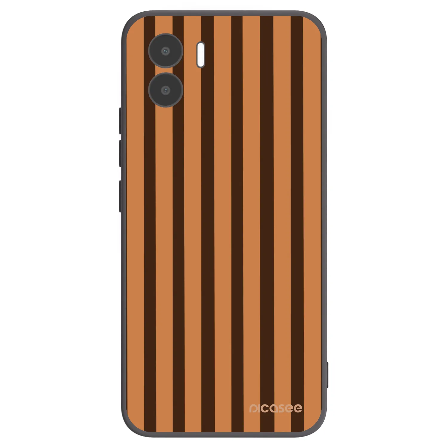 Picasee Xiaomi Redmi A2 Hülle - Schwarzes Silikon - Caramel lines