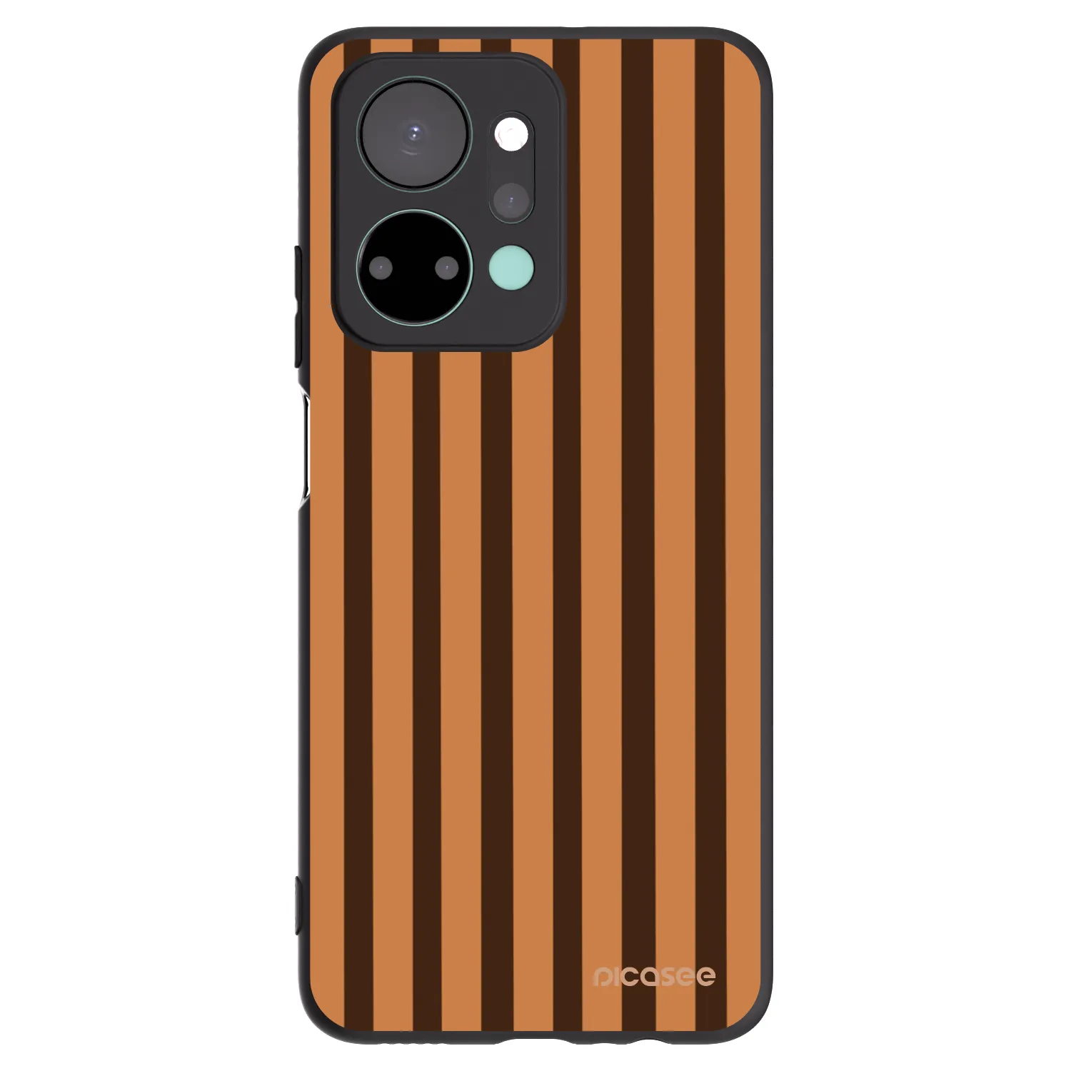 Picasee Honor X7a Hülle - Schwarzes Silikon - Caramel lines