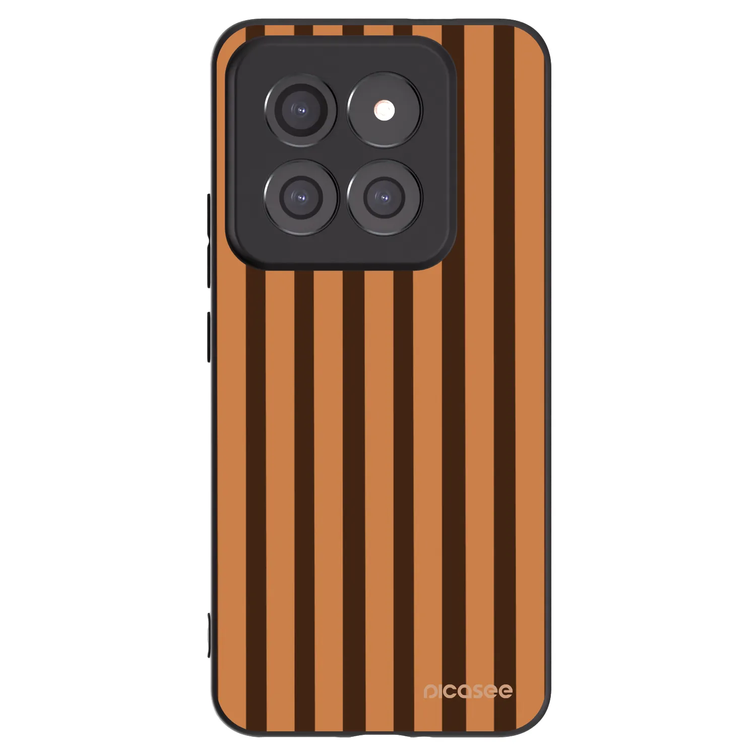 Picasee Xiaomi 14 Pro Hülle - Schwarzes Silikon - Caramel lines