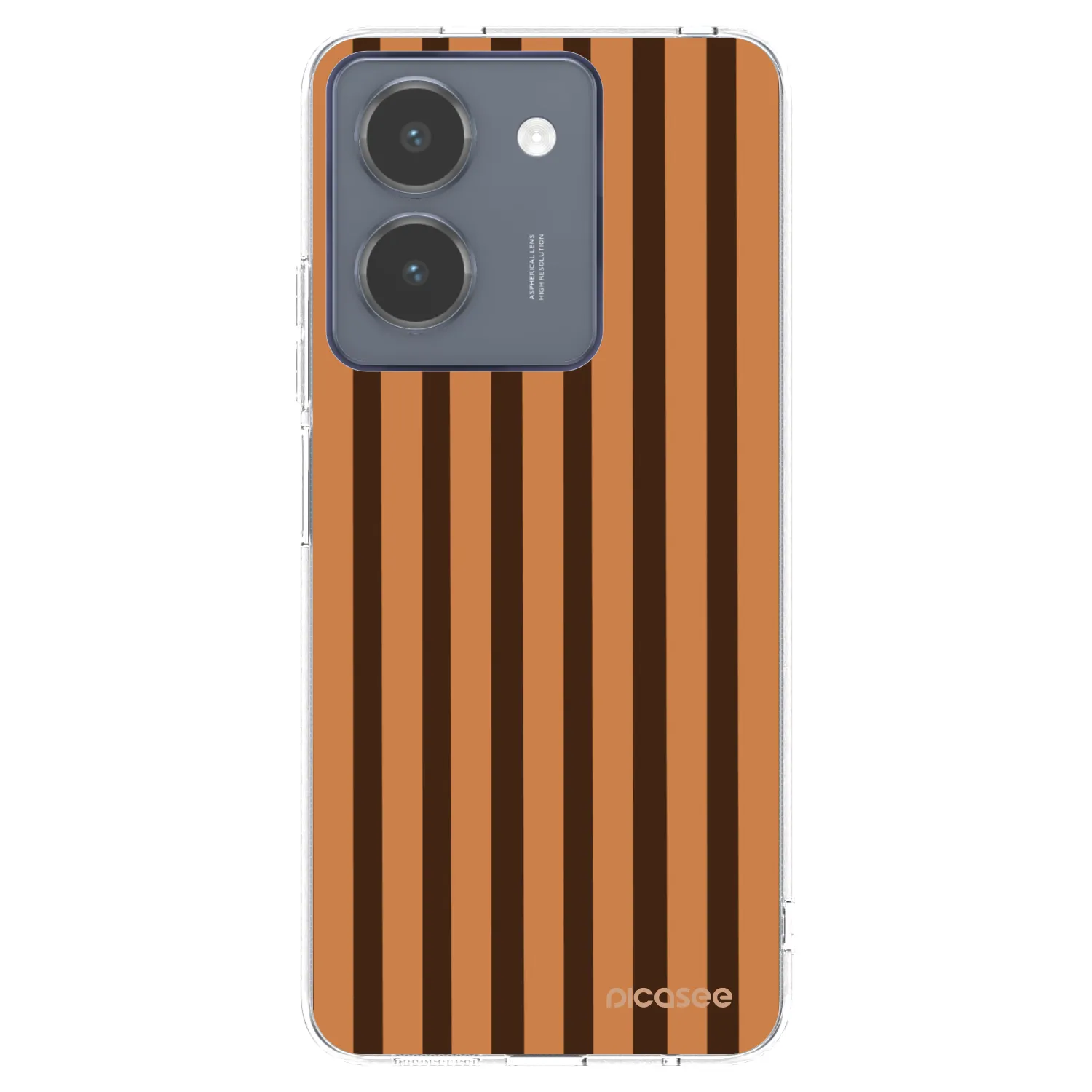 Picasee Vivo Y36 4G Hülle - Transparentes Silikon - Caramel lines