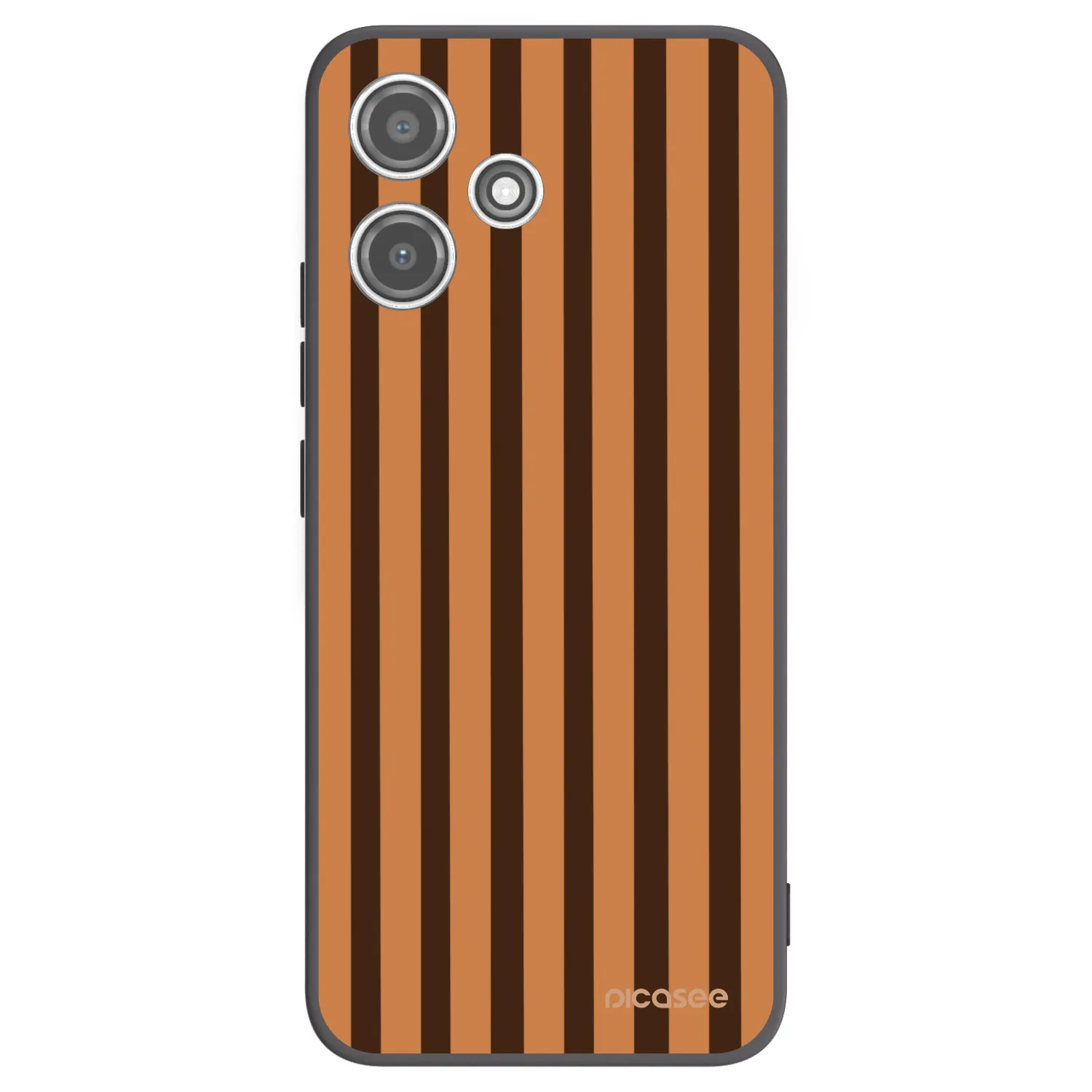 Picasee Xiaomi Redmi 12 5G Hülle - Schwarzes Silikon - Caramel lines
