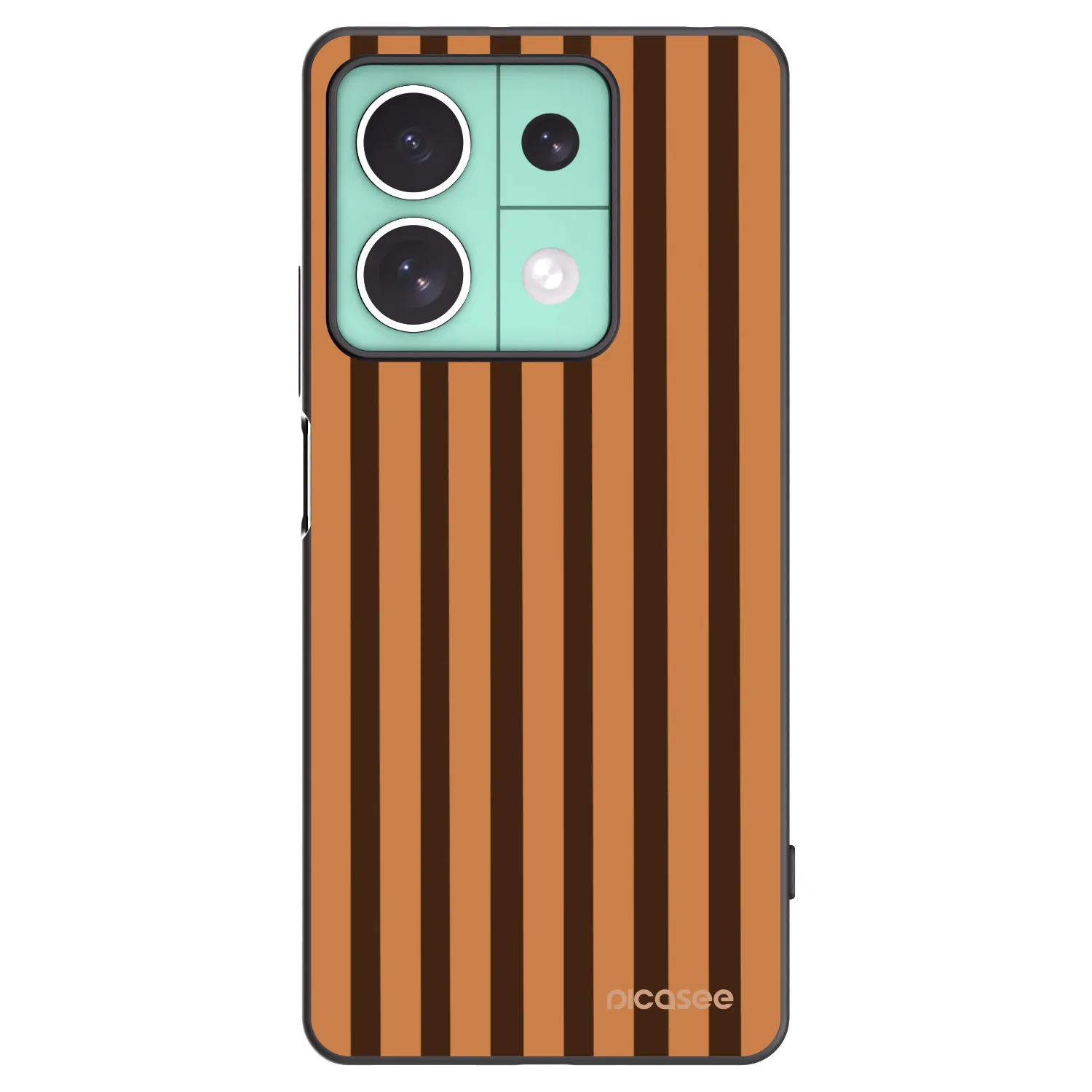 Picasee Xiaomi Redmi Note 13 5G Hülle - Schwarzes Silikon - Caramel lines