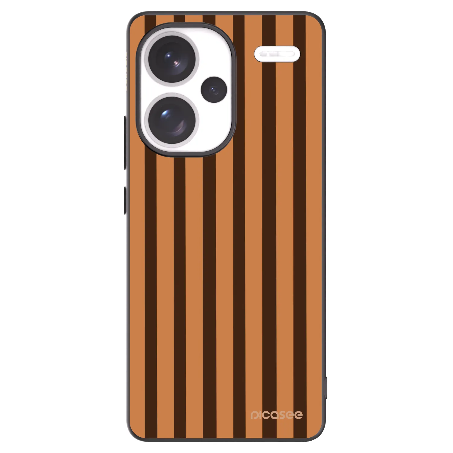 Picasee Xiaomi Redmi Note 13 Pro+ 5G Hülle - Schwarzes Silikon - Caramel lines