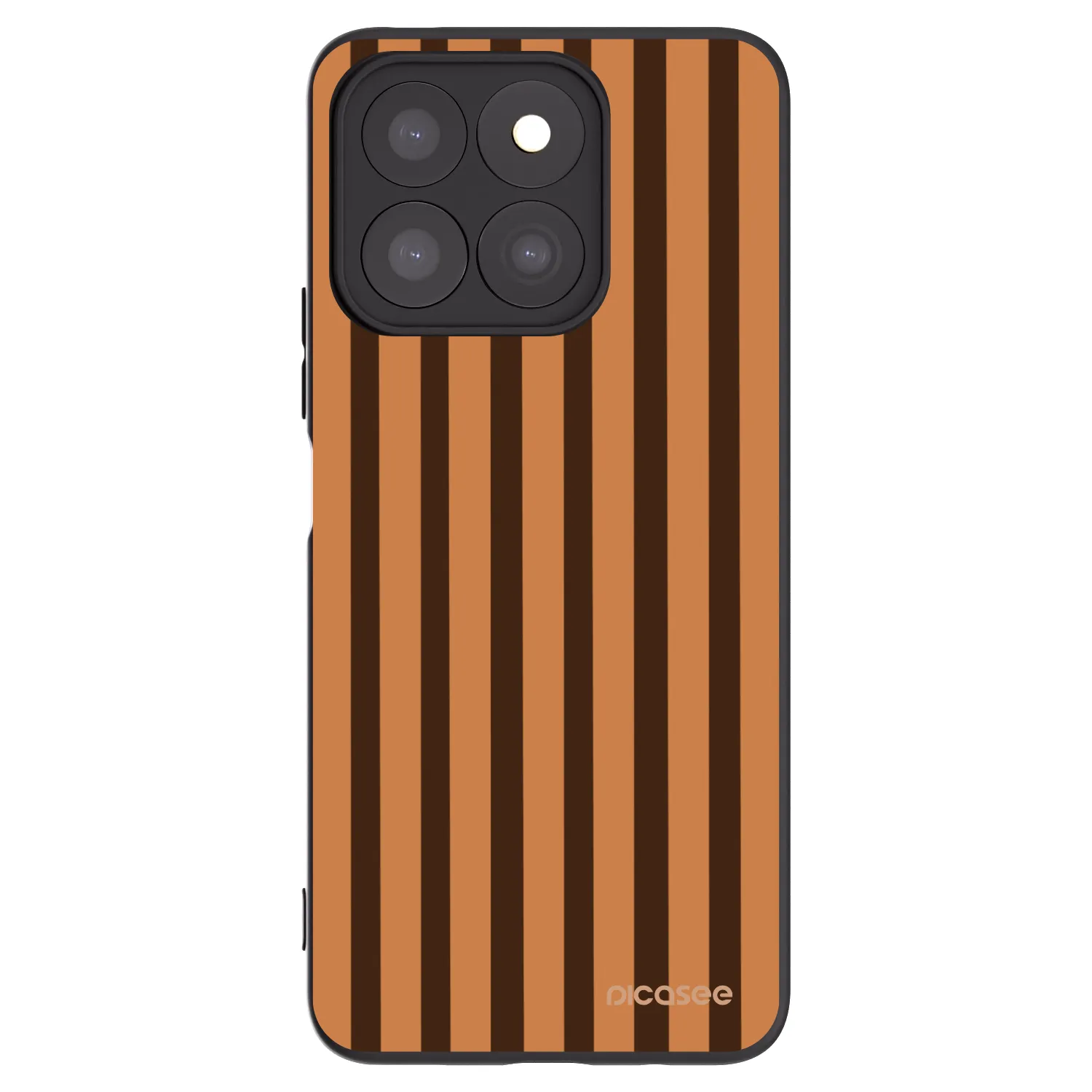 Picasee Honor X8b Hülle - Schwarzes Silikon - Caramel lines