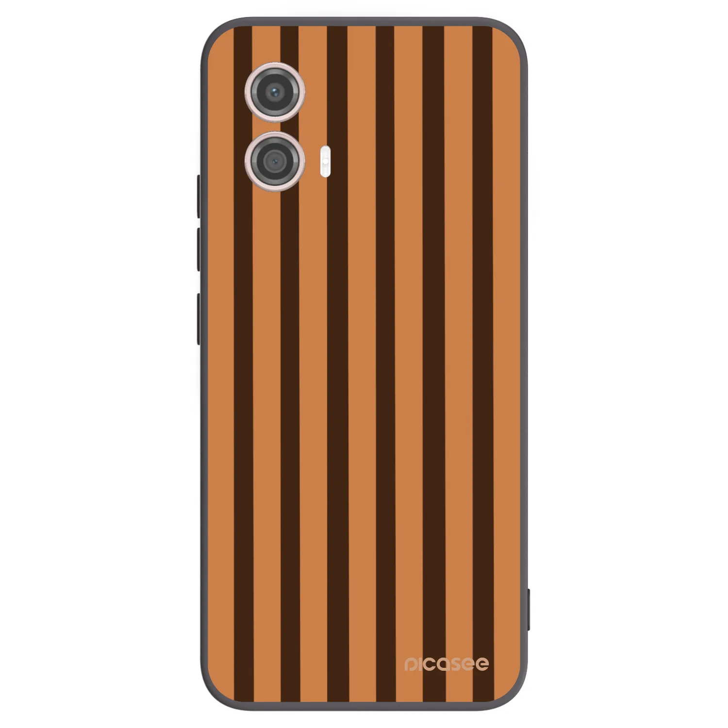 Picasee Motorola Moto G53 5G Hülle - Schwarzes Silikon - Caramel lines