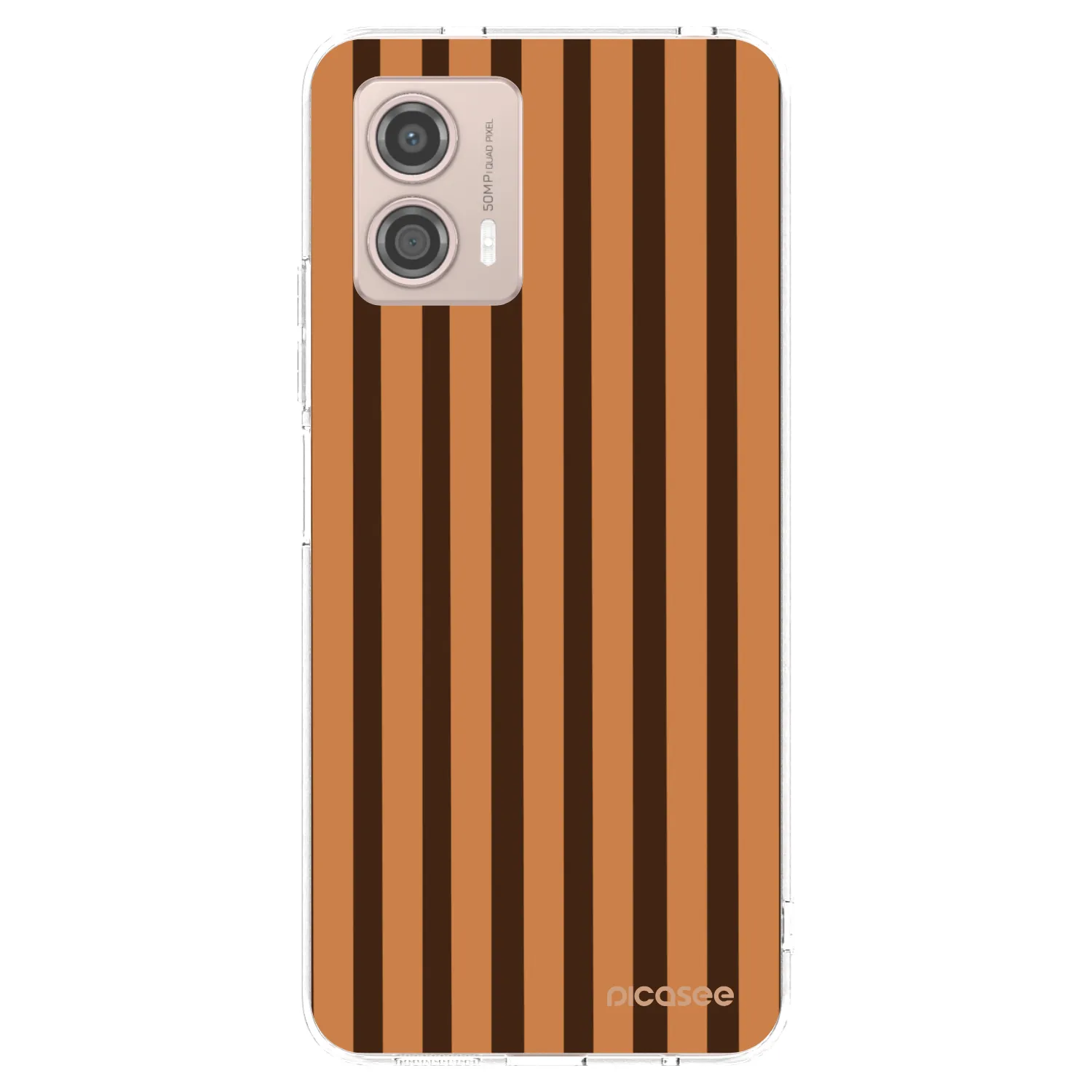 Picasee Motorola Moto G53 5G Hülle - Transparentes Silikon - Caramel lines