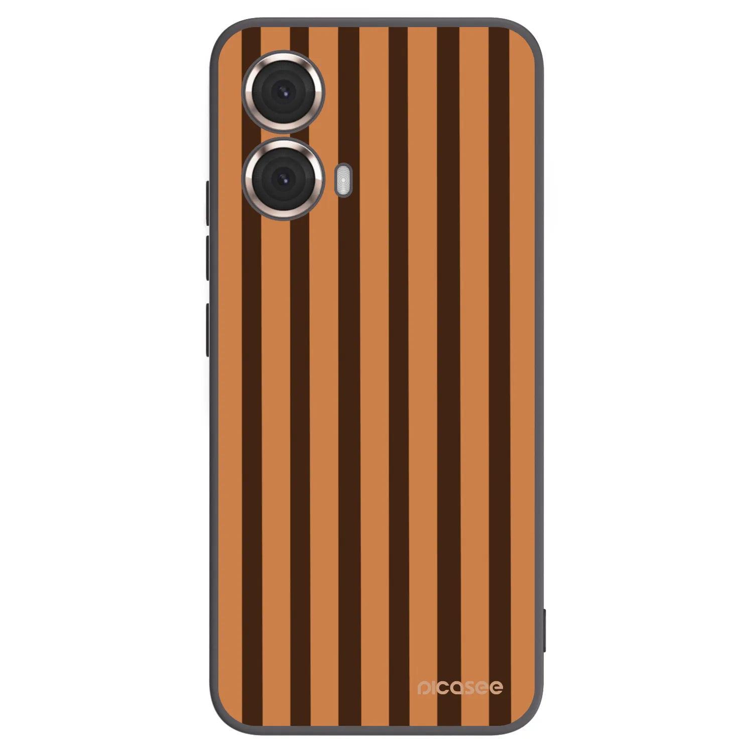 Picasee Motorola Moto G85 Hülle - Schwarzes Silikon - Caramel lines