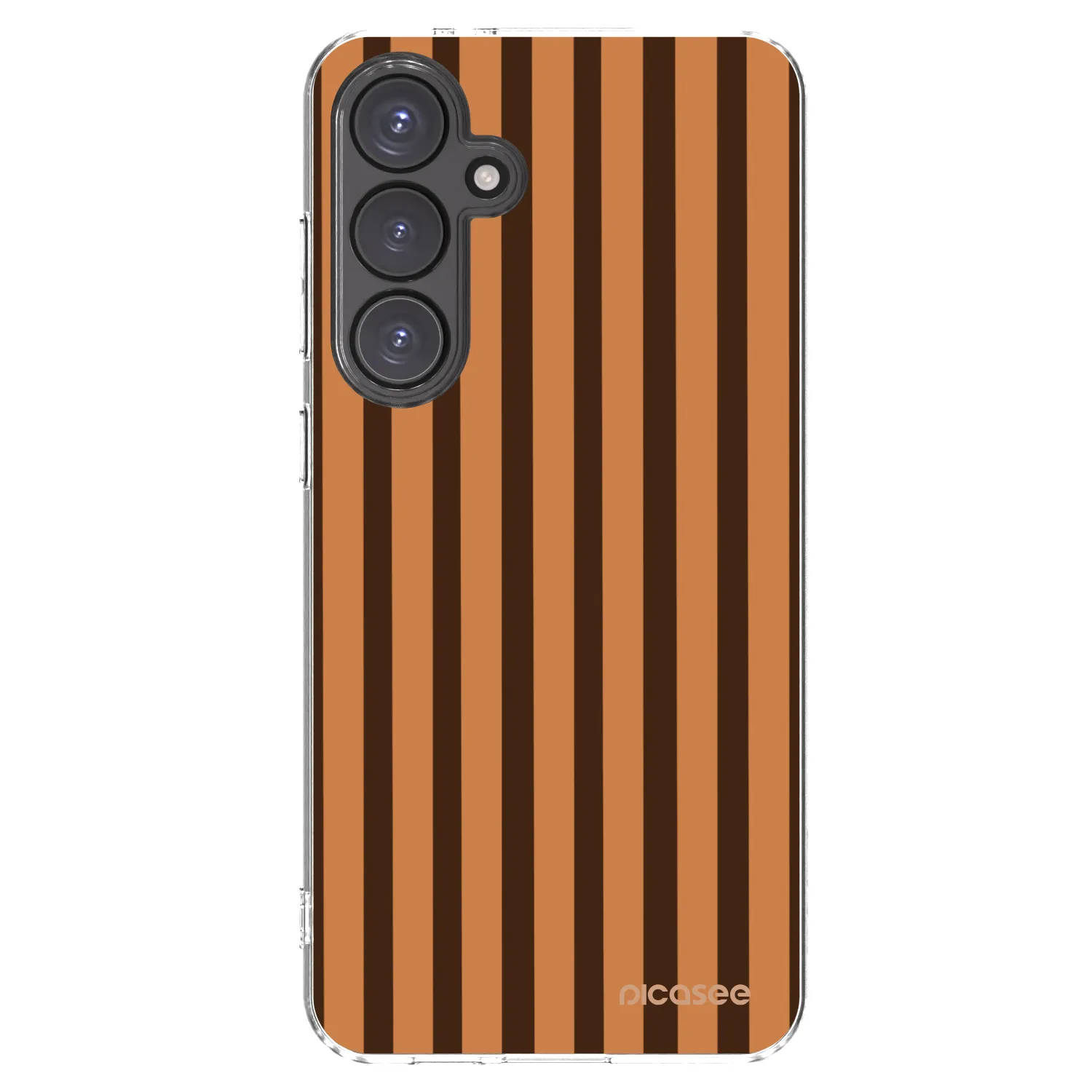 Picasee Samsung Galaxy S24 FE S721B Hülle - Transparentes Silikon - Caramel lines