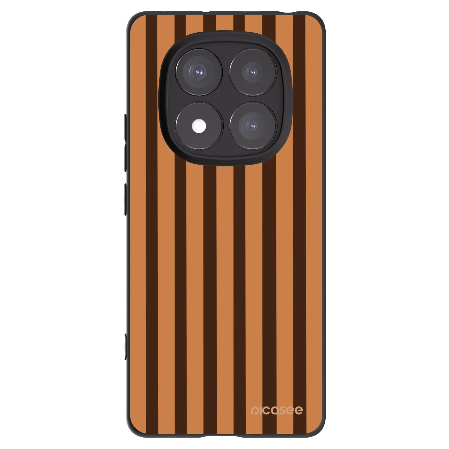 Picasee Xiaomi Redmi Note 14 Pro 5G Hülle - Schwarzes Silikon - Caramel lines