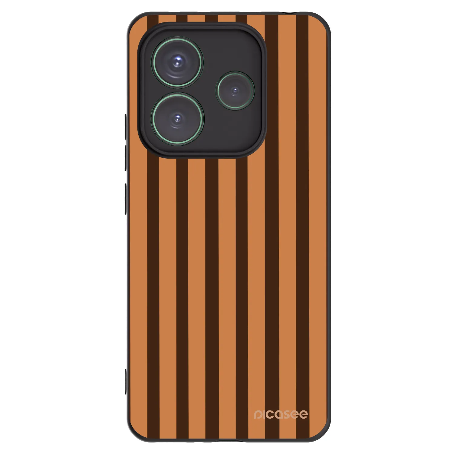 Picasee Xiaomi Redmi Note 14 5G Hülle - Schwarzes Silikon - Caramel lines