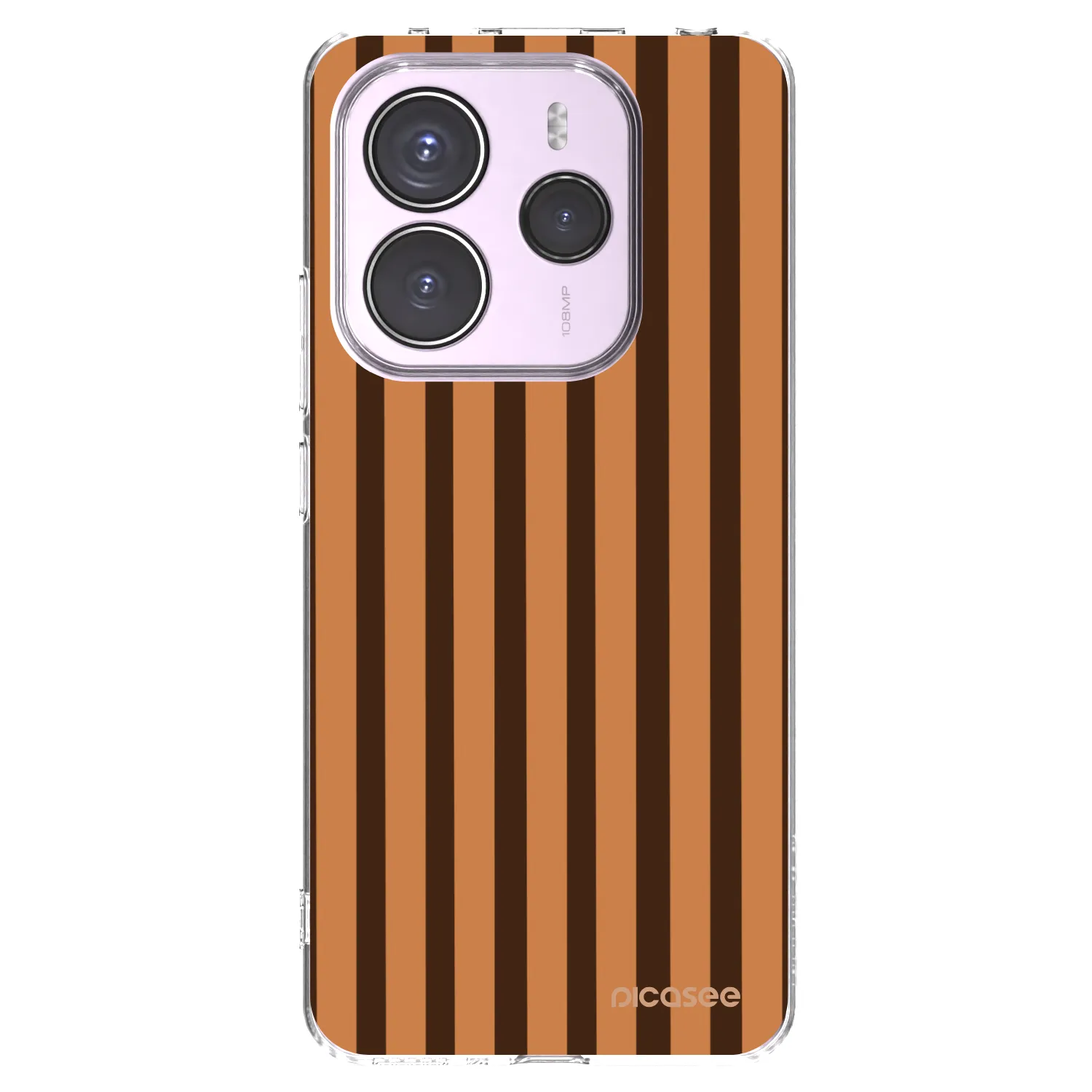 Picasee Xiaomi Redmi Note 14 5G Hülle - Transparentes Silikon - Caramel lines