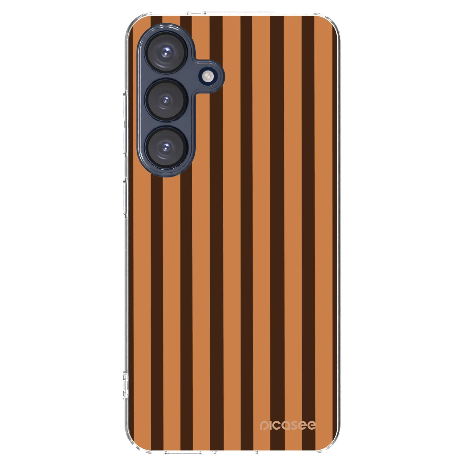 Picasee Samsung Galaxy S25 5G Hülle - Transparentes Silikon - Caramel lines