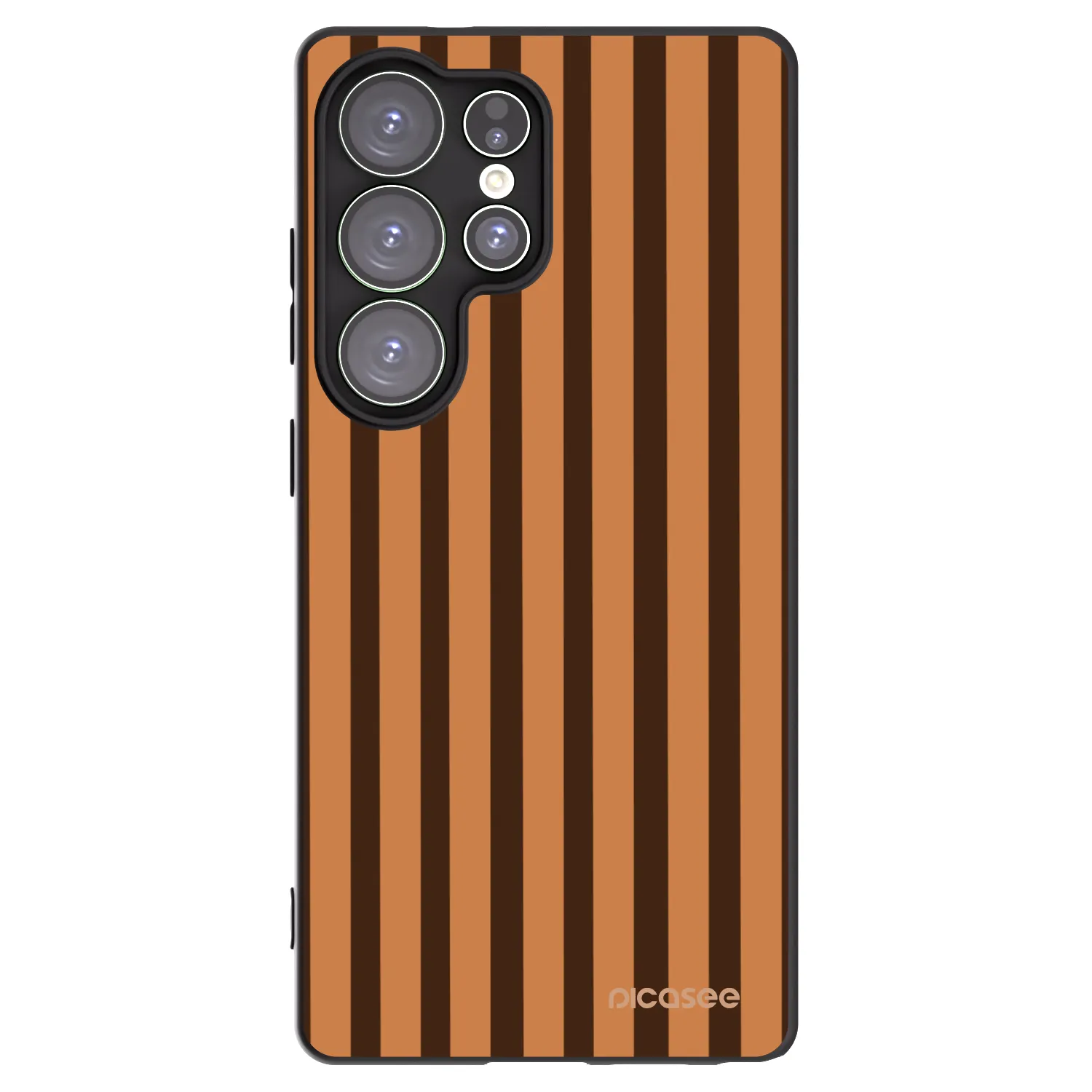 Picasee Samsung Galaxy S25 Ultra 5G Hülle - Schwarzes Silikon - Caramel lines