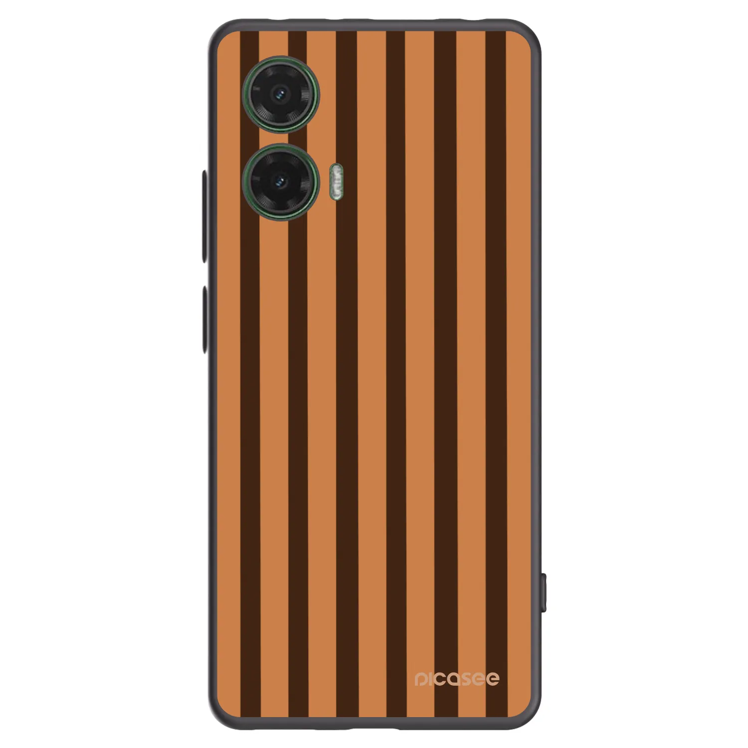 Picasee Motorola Moto G35 5G Hülle - Schwarzes Silikon - Caramel lines