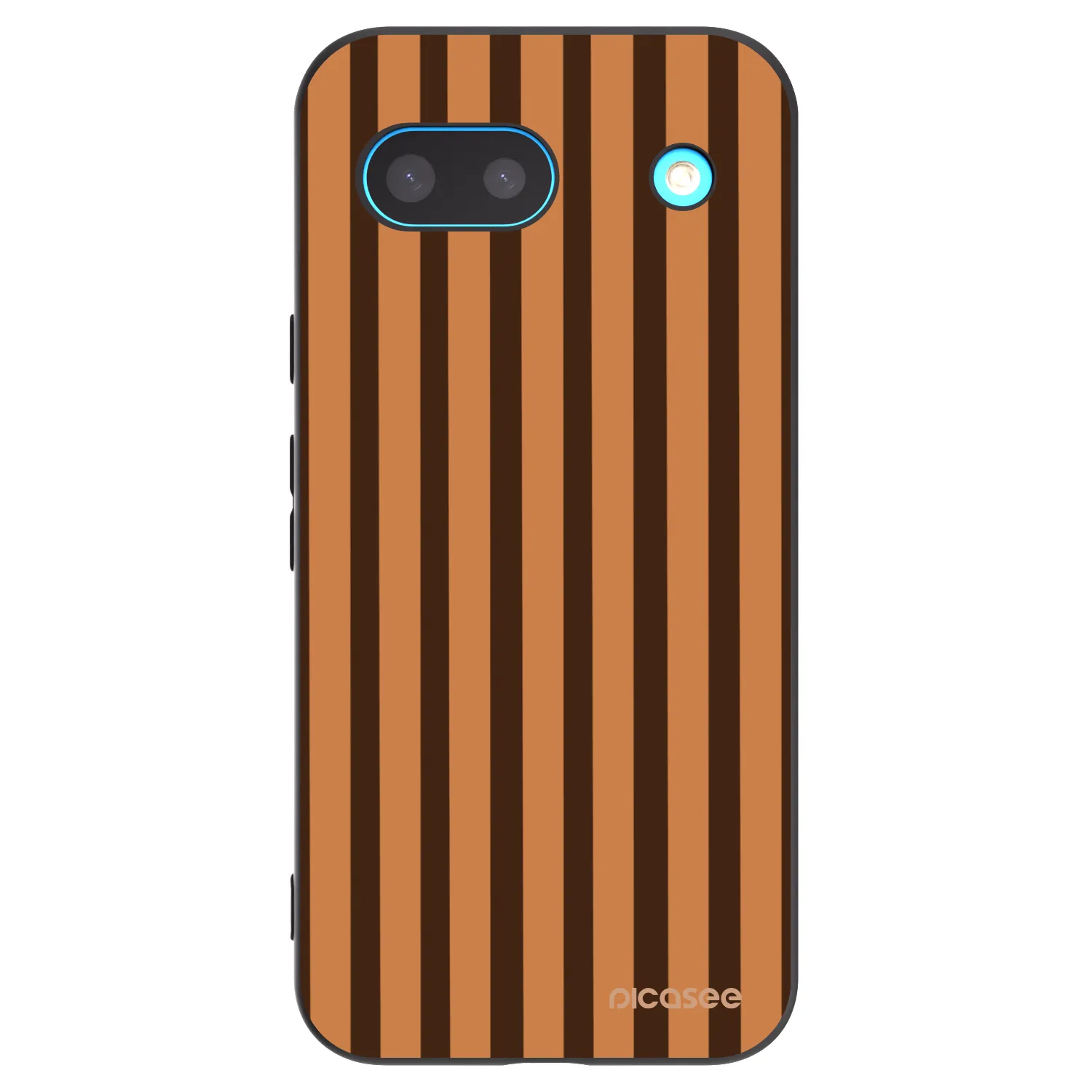Picasee Google Pixel 8a Hülle - Schwarzes Silikon - Caramel lines