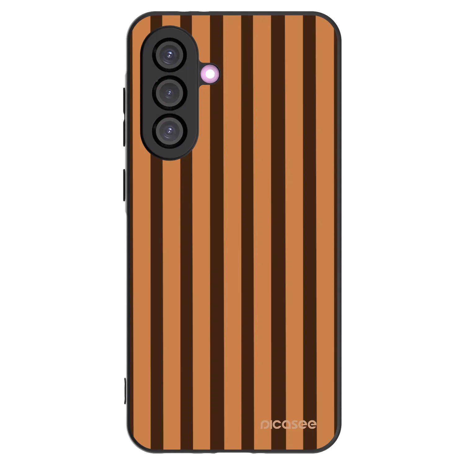 Picasee Samsung Galaxy A36 5G Hülle - Schwarzes Silikon - Caramel lines