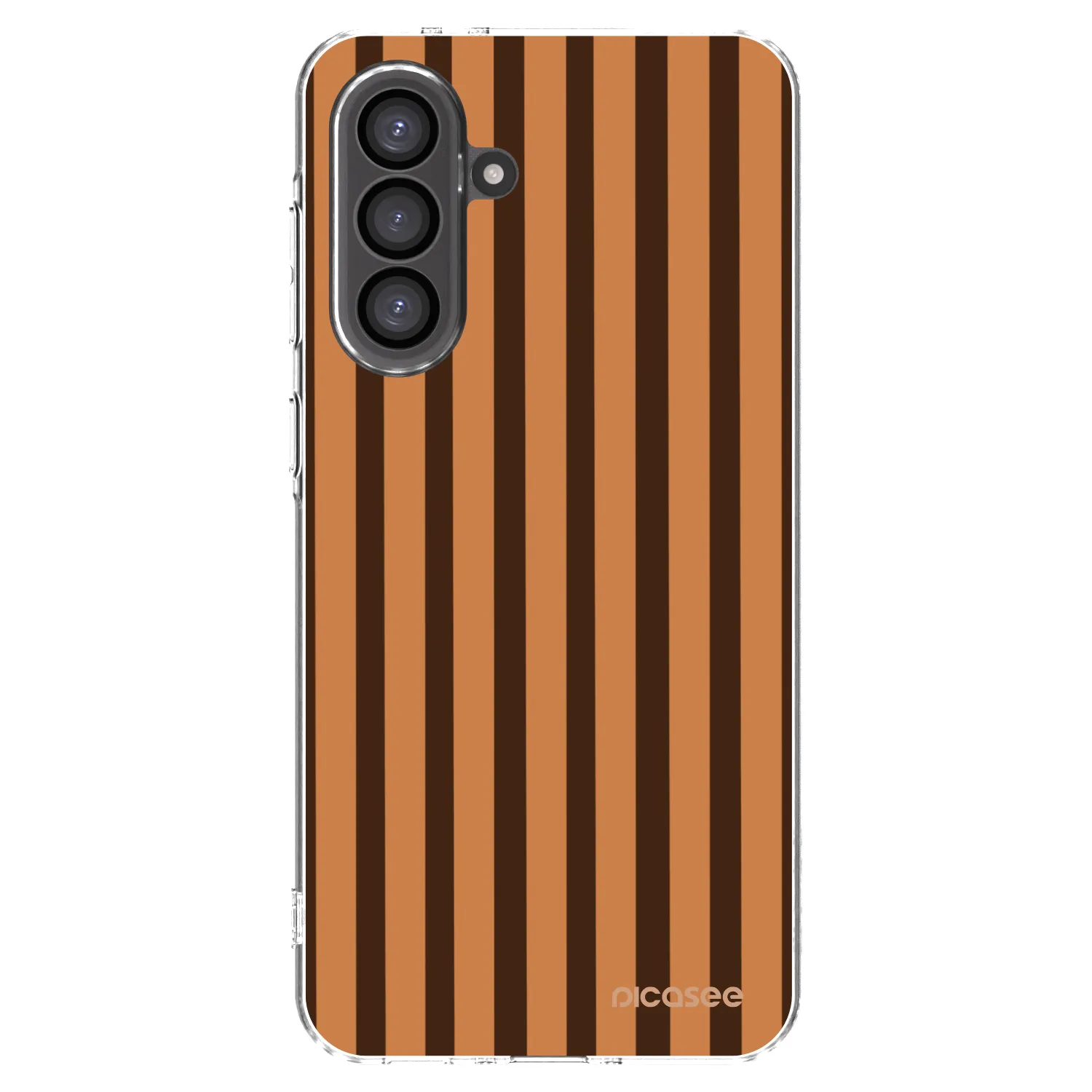 Picasee Samsung Galaxy A36 5G Hülle - Transparentes Silikon - Caramel lines