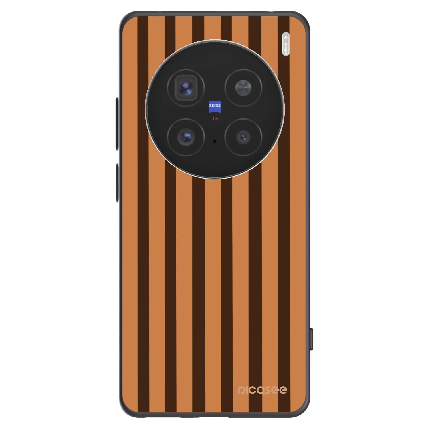 Picasee Vivo X200 Pro Hülle - Schwarzes Silikon - Caramel lines